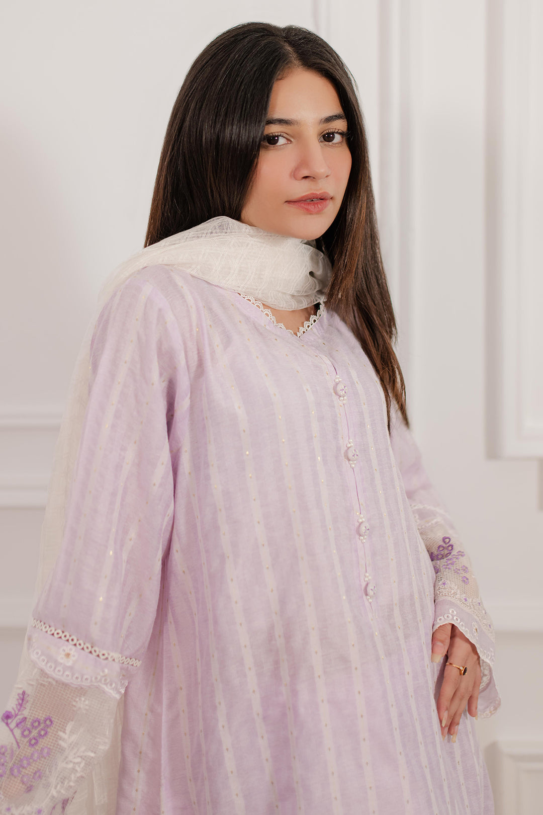 Zellbury | Summer Pret | Embroidered Kurta Dupatta Trouser - 2000 -  Zellbury Women Signature Pret - Original Designer Dress - House of Maryam