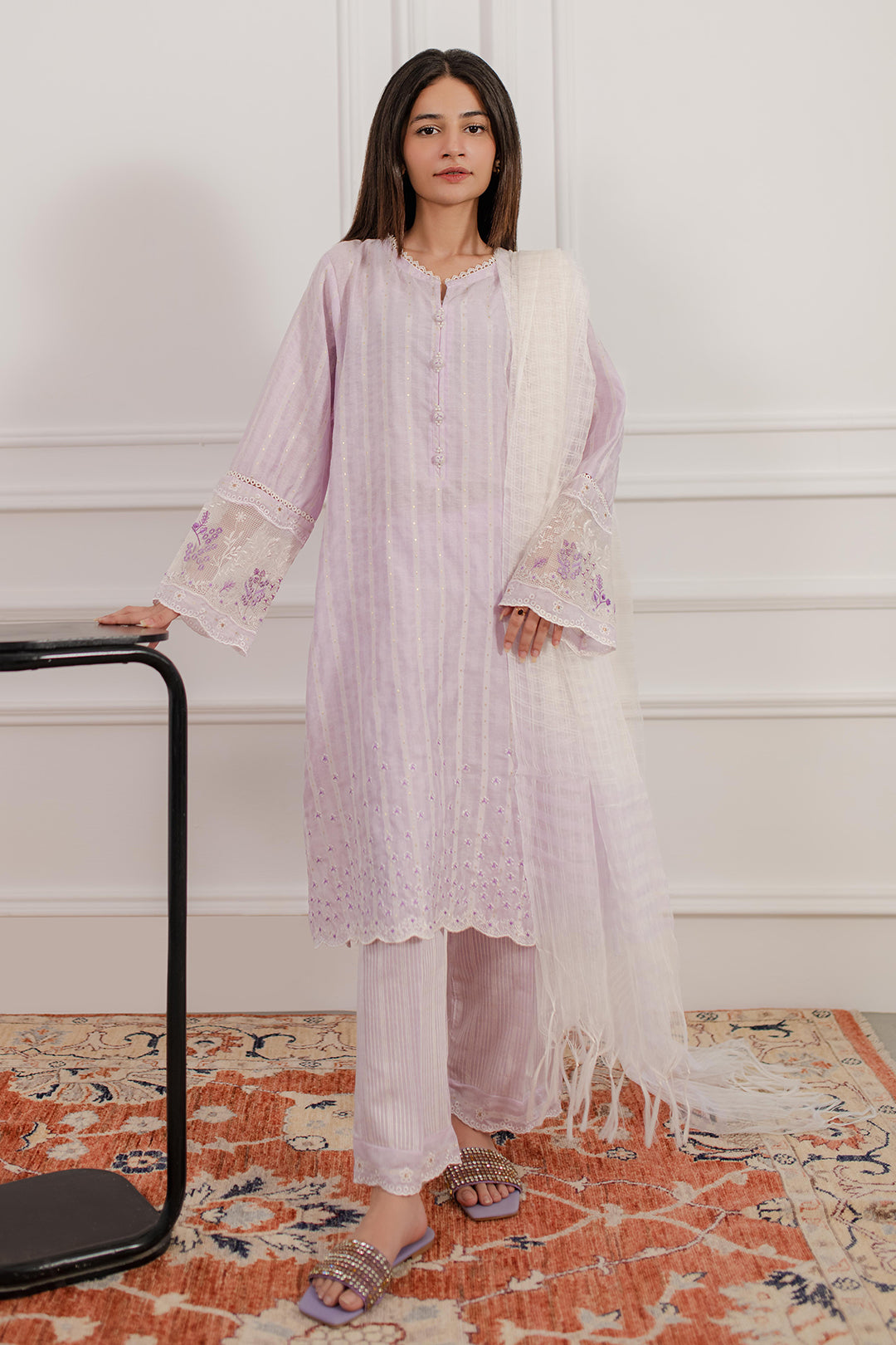 Zellbury | Summer Pret | Embroidered Kurta Dupatta Trouser - 2000 -  Zellbury Women Signature Pret - Original Designer Dress - House of Maryam