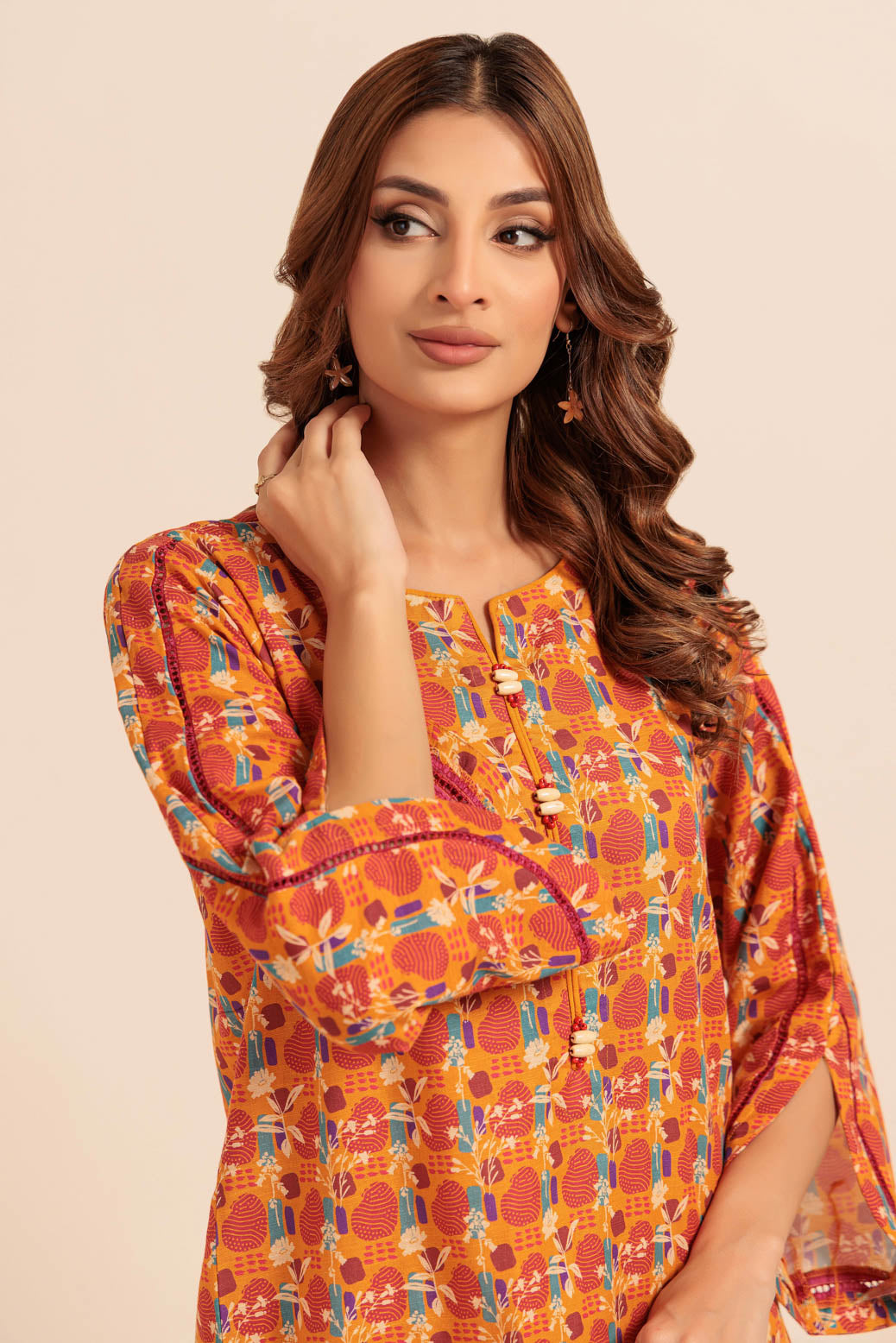 Bonanza Satrangi | Orange Khaddar 2 Piece (WS1242P03) -  Bonanza Satrangi Ready To Wear - Original Designer Dress - House of Maryam