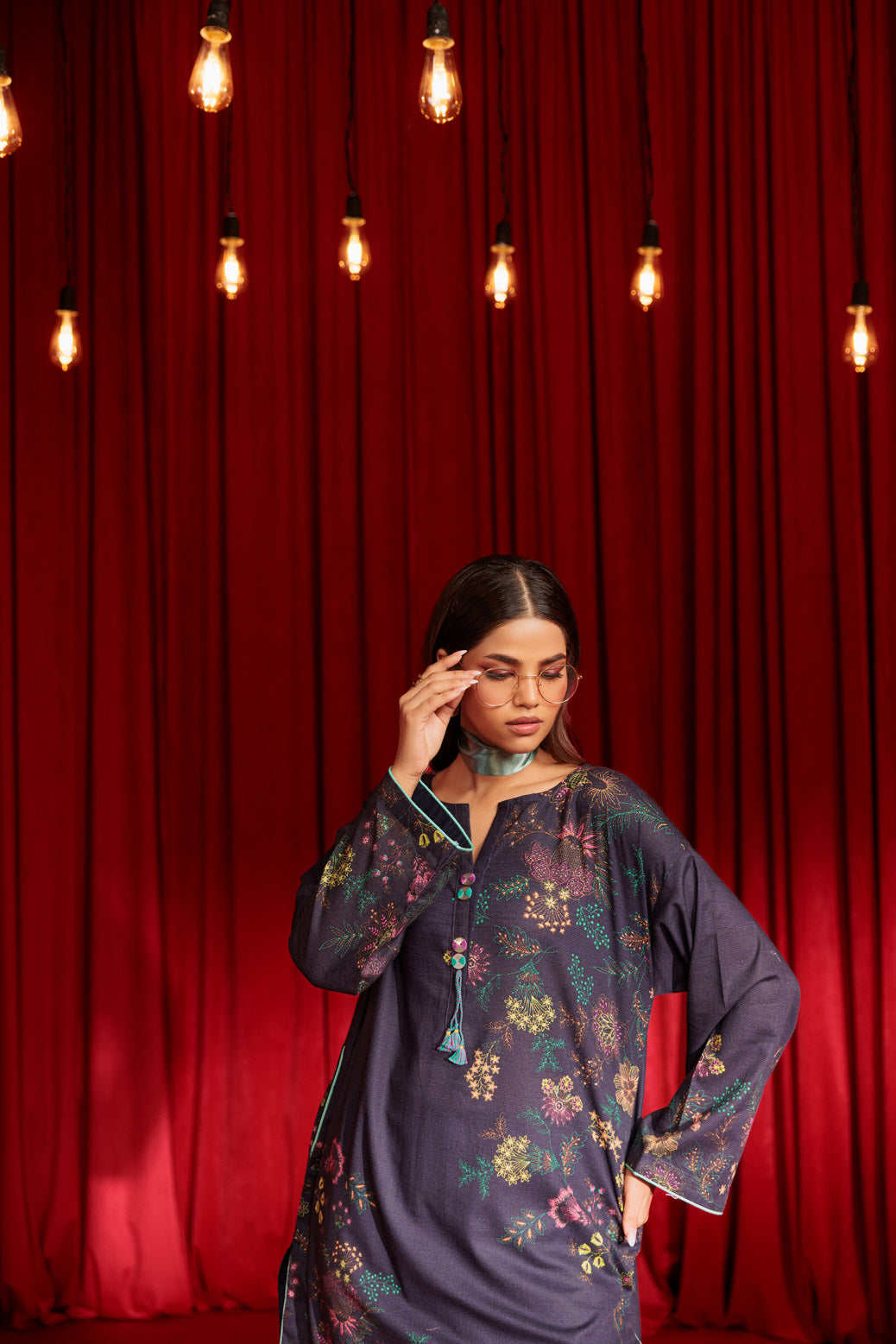 Bonanza Satrangi | N Blue Khaddar 2 Piece (WS2242P03) -  Bonanza Satrangi Ready To Wear - Original Designer Dress - House of Maryam