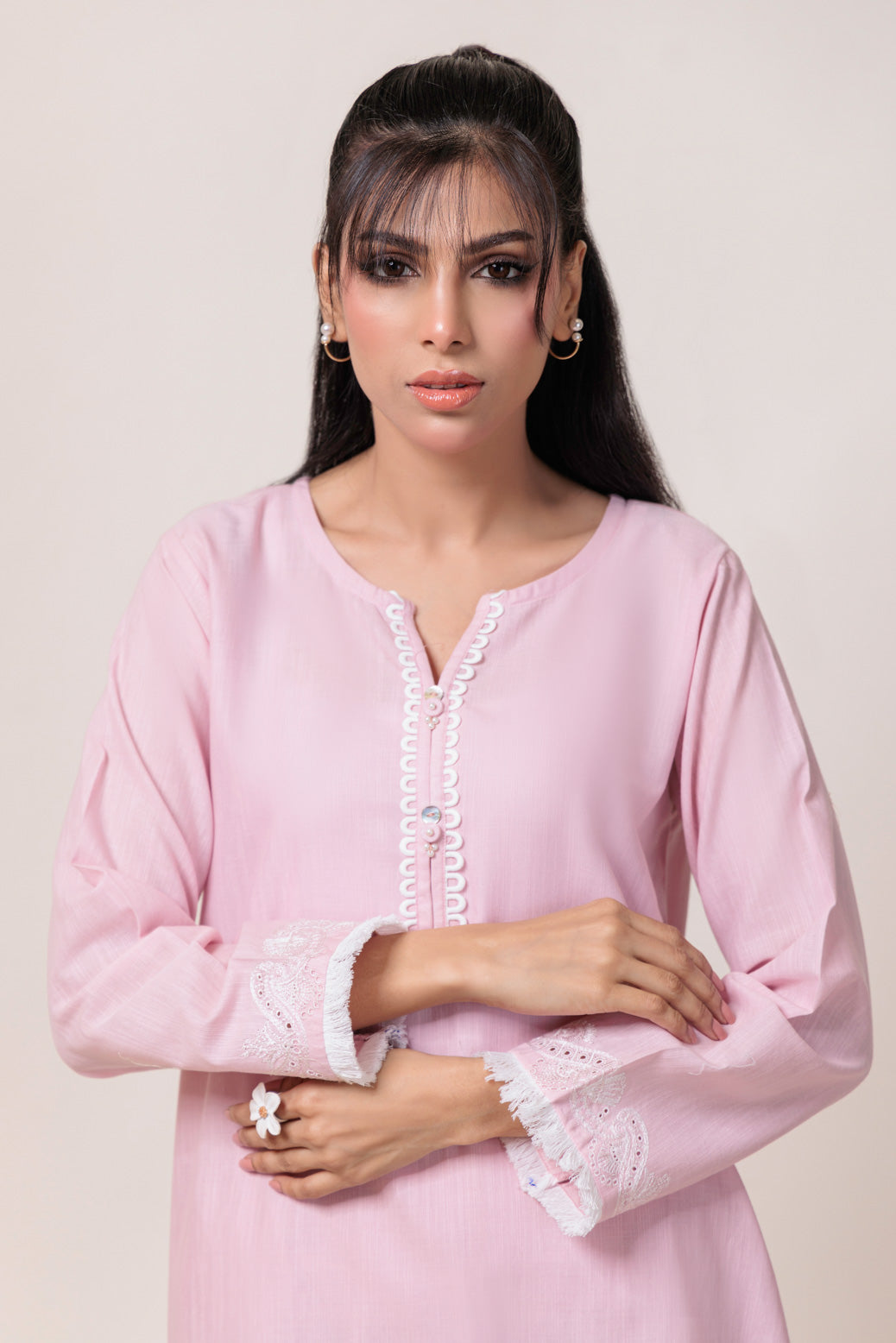 Bonanza Satrangi | Pink Khaddar 2 Piece (WS7242P03) -  Bonanza Satrangi Ready To Wear - Original Designer Dress - House of Maryam