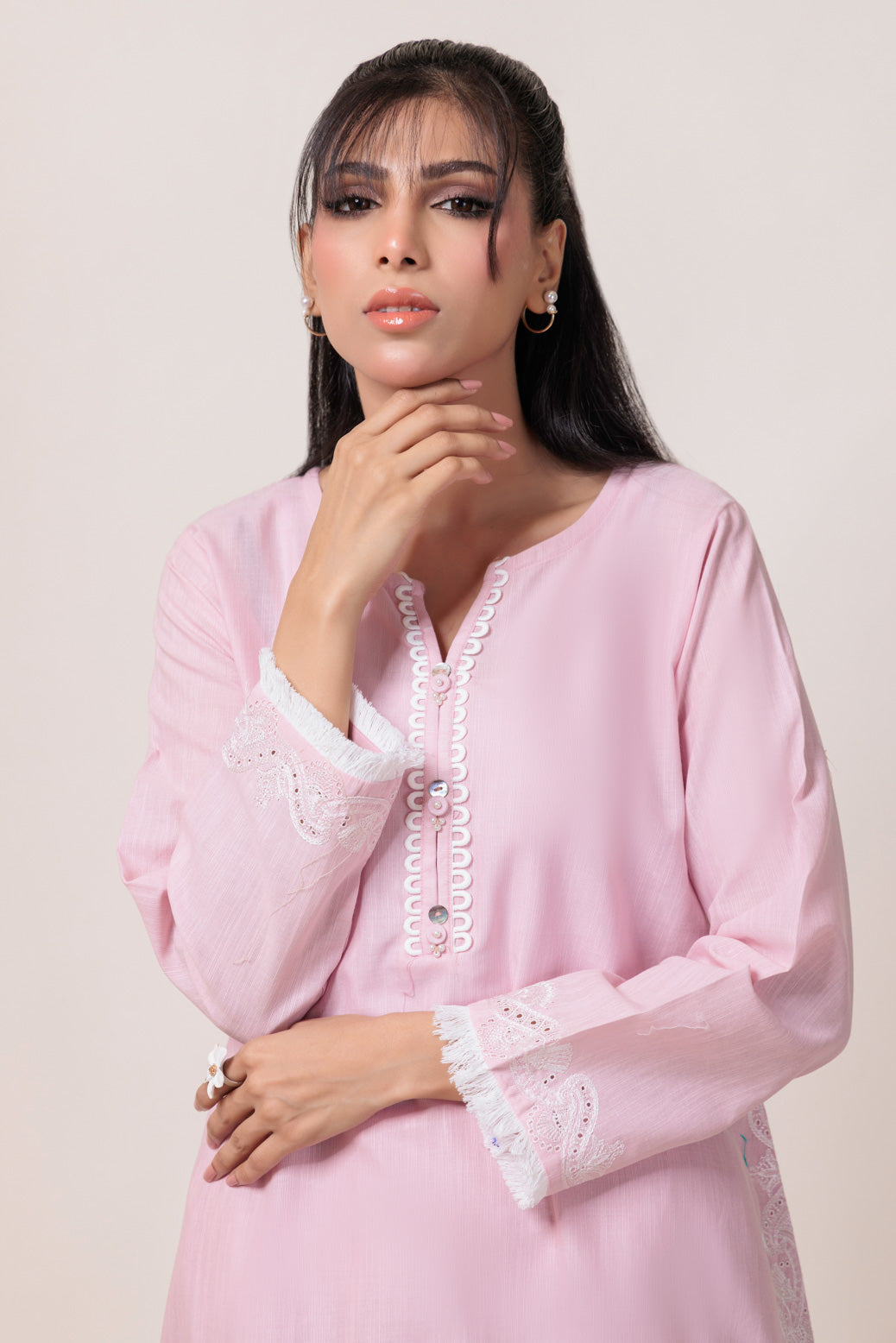 Bonanza Satrangi | Pink Khaddar 2 Piece (WS7242P03) -  Bonanza Satrangi Ready To Wear - Original Designer Dress - House of Maryam