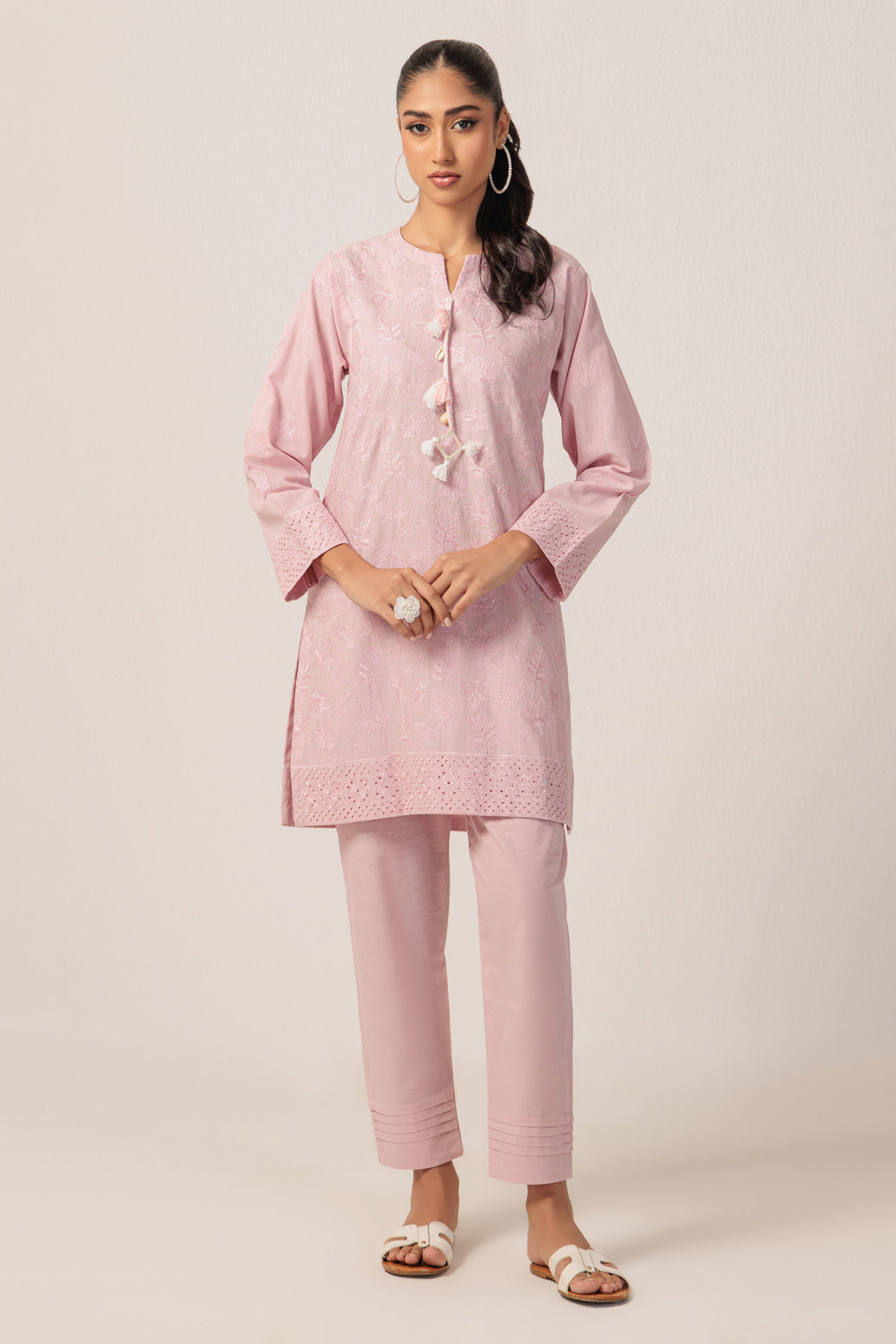 Bonanza Satrangi | Pink Khaddar 2 Piece (WS7242P22) -  Bonanza Satrangi Ready To Wear - Original Designer Dress - House of Maryam