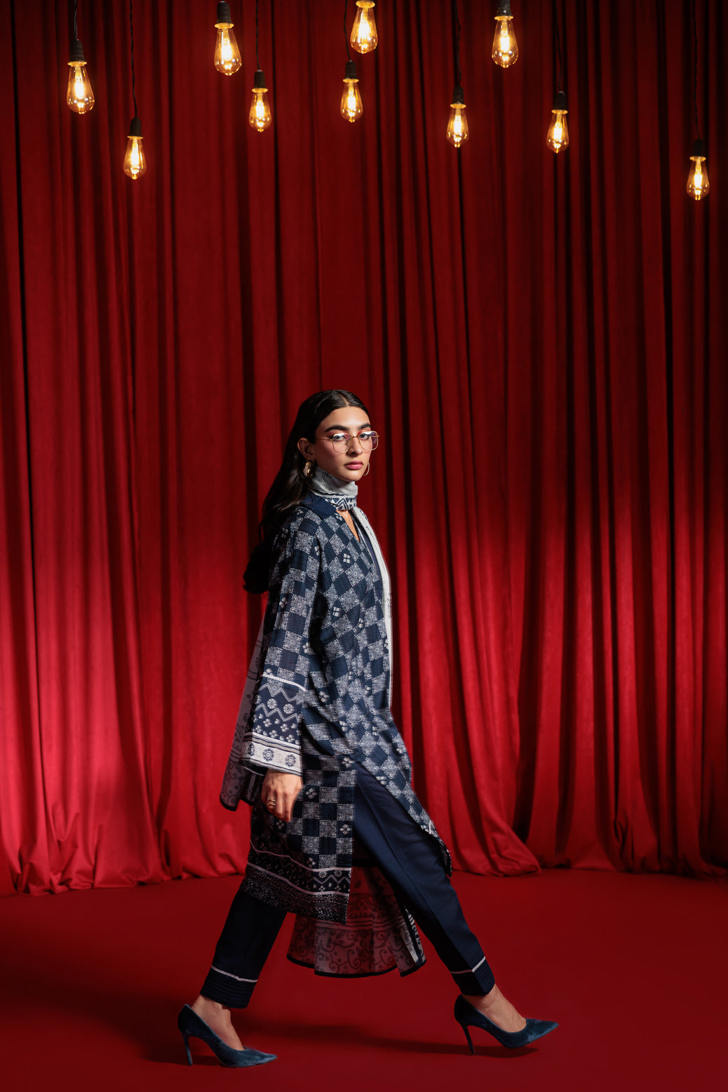 Bonanza Satrangi | Blue Khaddar 3 Piece (WS7243P07) -  Bonanza Satrangi Ready To Wear - Original Designer Dress - House of Maryam