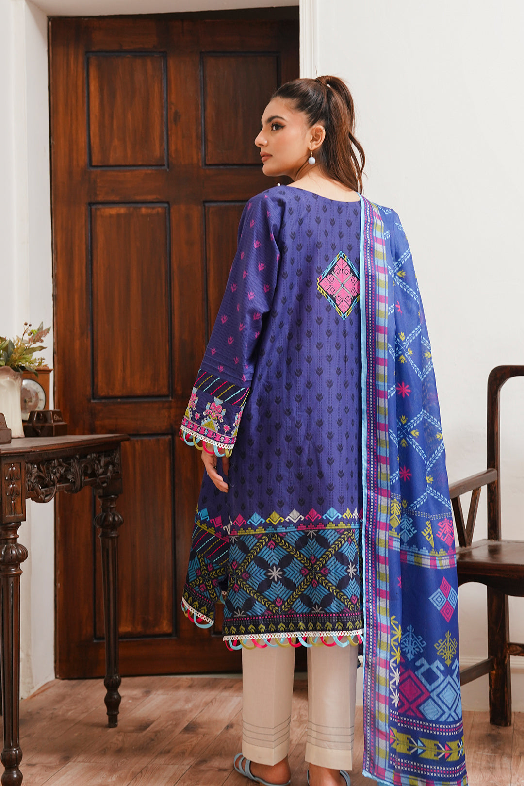 Zellbury | Unstitched 2 Piece Cambric | Embroidered Shirt Dupatta - 0108 -  Zellbury Women Essential Unstitched - Original Designer Dress - House of Maryam