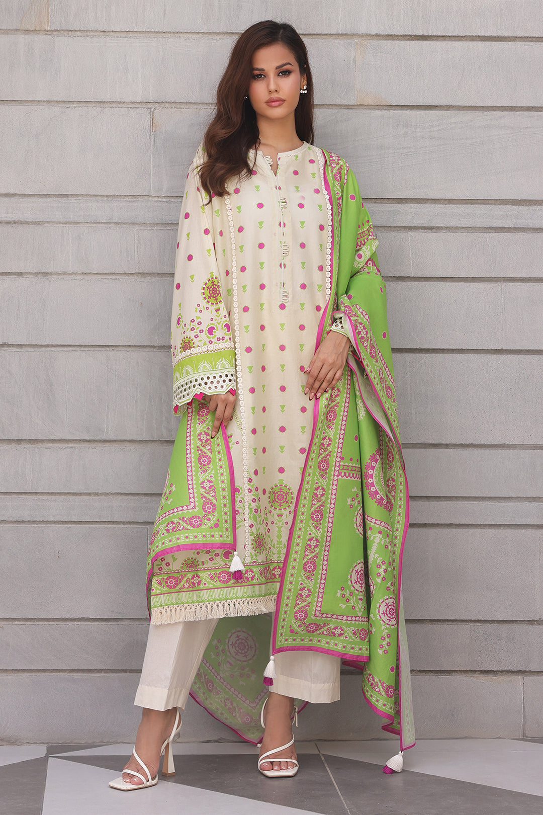 Zellbury | Unstitched 2 Piece Cambric | Embroidered Shirt Dupatta - 0111 -  Zellbury Women Essential Unstitched - Original Designer Dress - House of Maryam
