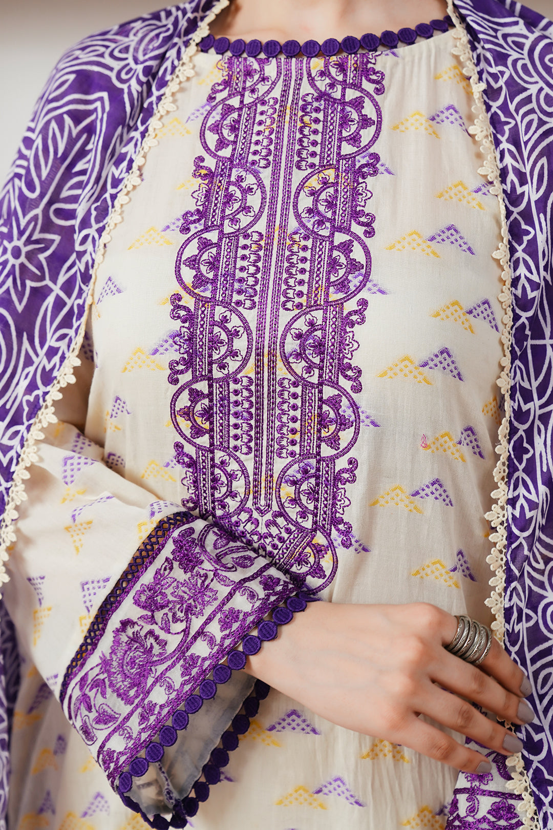 Zellbury | Unstitched 3 Piece Jacquard | Embroidered Shirt Shalwar Dupatta - 0086 -  Zellbury Women Signature Unstitched - Original Designer Dress - House of Maryam