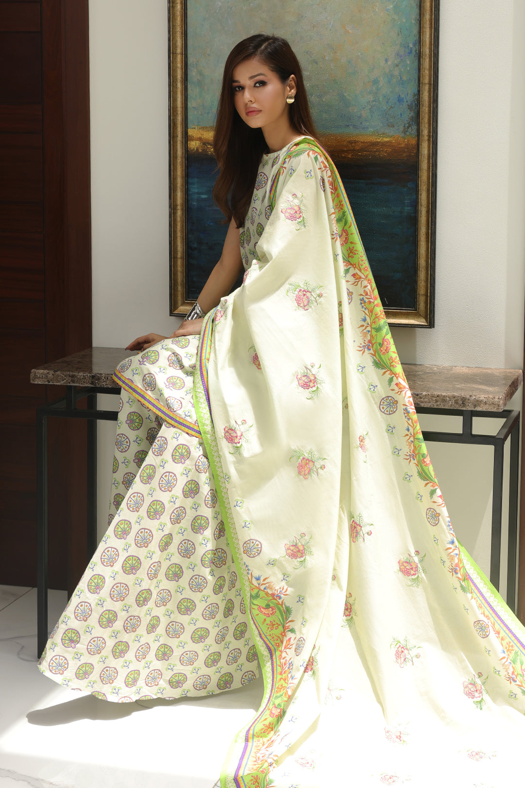 Zellbury | Unstitched 3 Piece Cambric | Embroidered Shirt Shalwar Dupatta - 0143 -  Zellbury Women Essential Unstitched - Original Designer Dress - House of Maryam