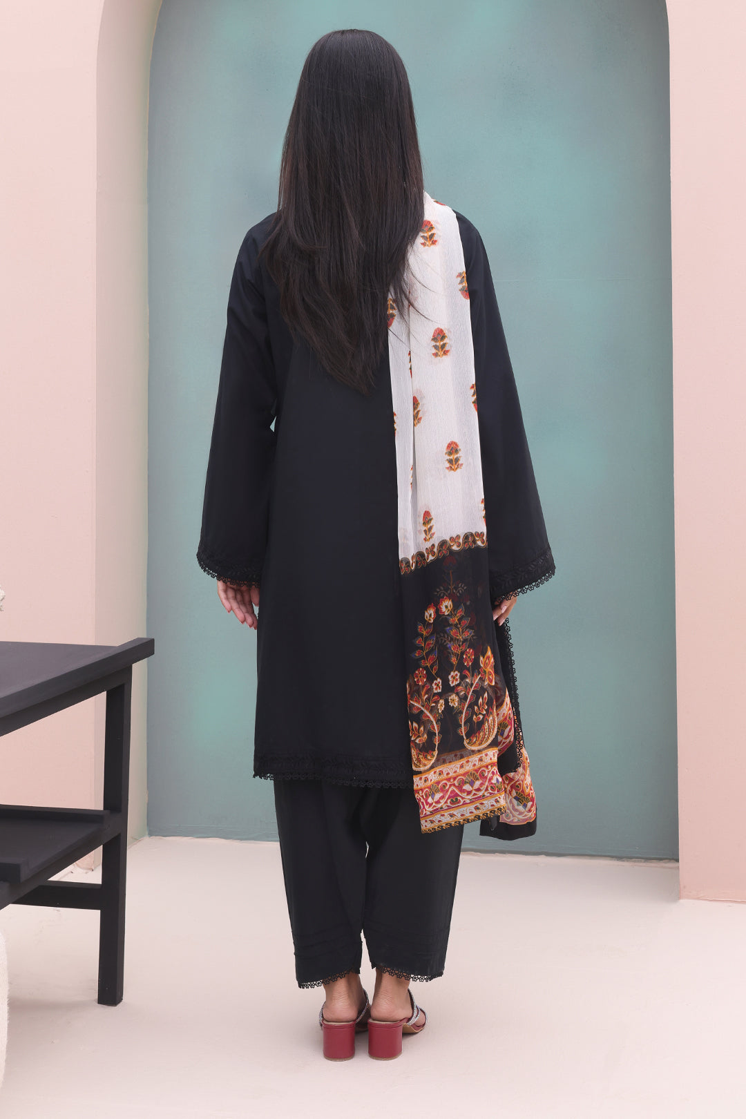 Zellbury | Unstitched 3 Piece Cambric | Embroidered Shirt Shalwar Dupatta - 0605 -  Zellbury Women Essential Unstitched - Original Designer Dress - House of Maryam