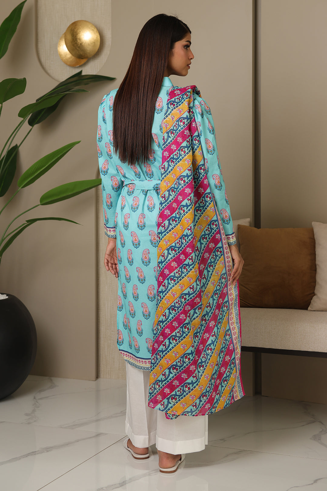 Zellbury | Unstitched 2 Piece Cambric | Shirt Dupatta - 0001 -  Zellbury Women Essential Unstitched - Original Designer Dress - House of Maryam