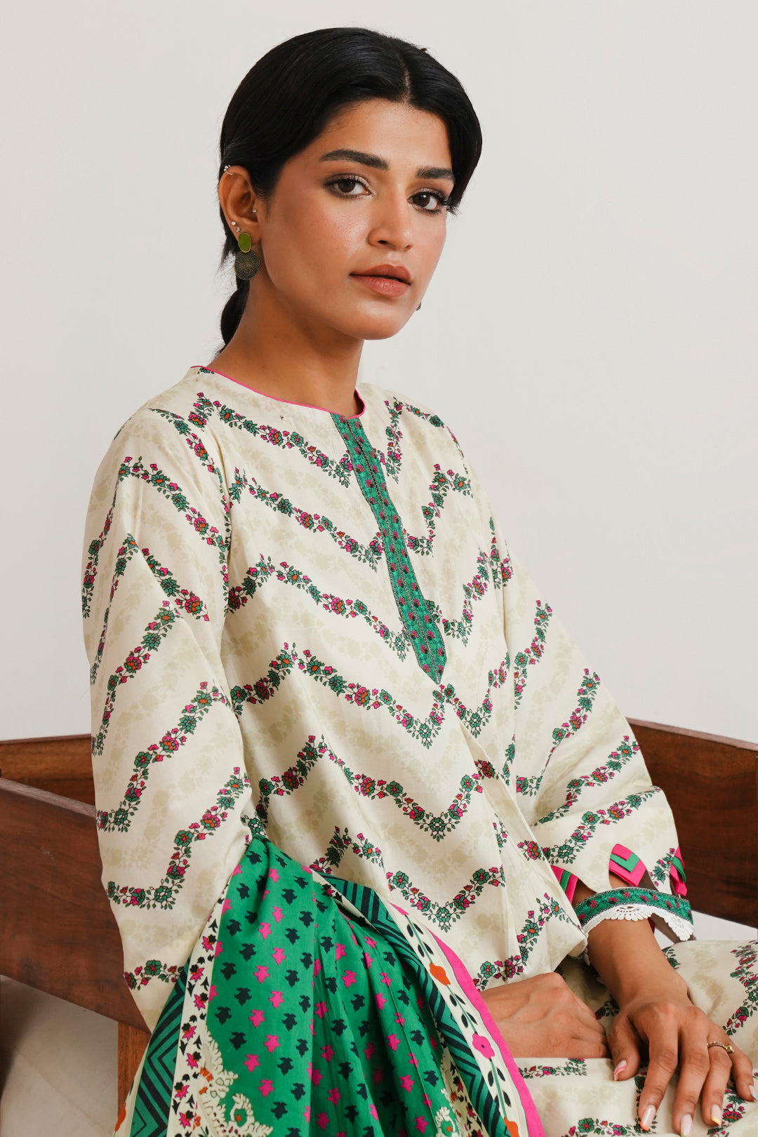 Zellbury | Unstitched 2 Piece Cambric | Shirt Dupatta - 0009 -  Zellbury Women Essential Unstitched - Original Designer Dress - House of Maryam