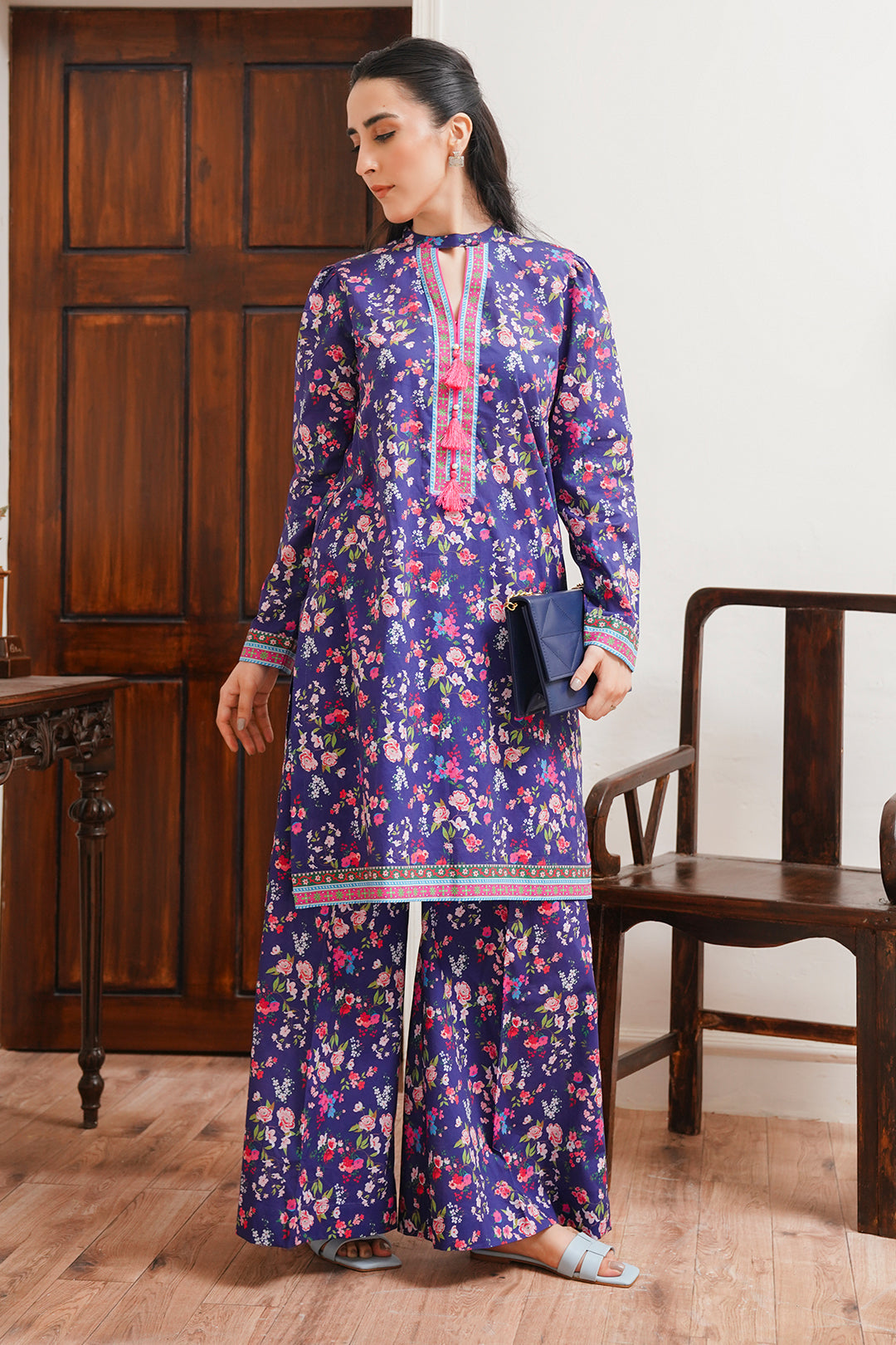 Zellbury | Unstitched 2 Piece Cambric | Shirt Shalwar - 0012 -  Zellbury Women Essential Unstitched - Original Designer Dress - House of Maryam