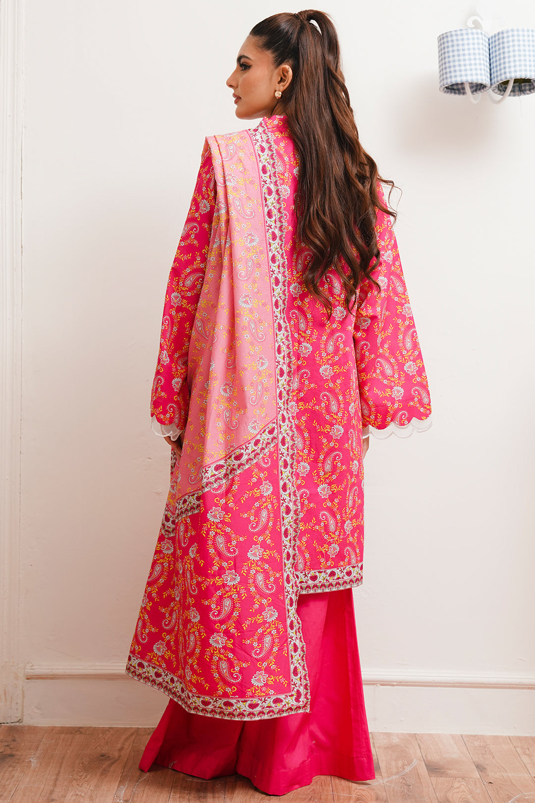 Zellbury | Unstitched 2 Piece Cambric | Shirt Dupatta - 0093 -  Zellbury Women Essential Unstitched - Original Designer Dress - House of Maryam