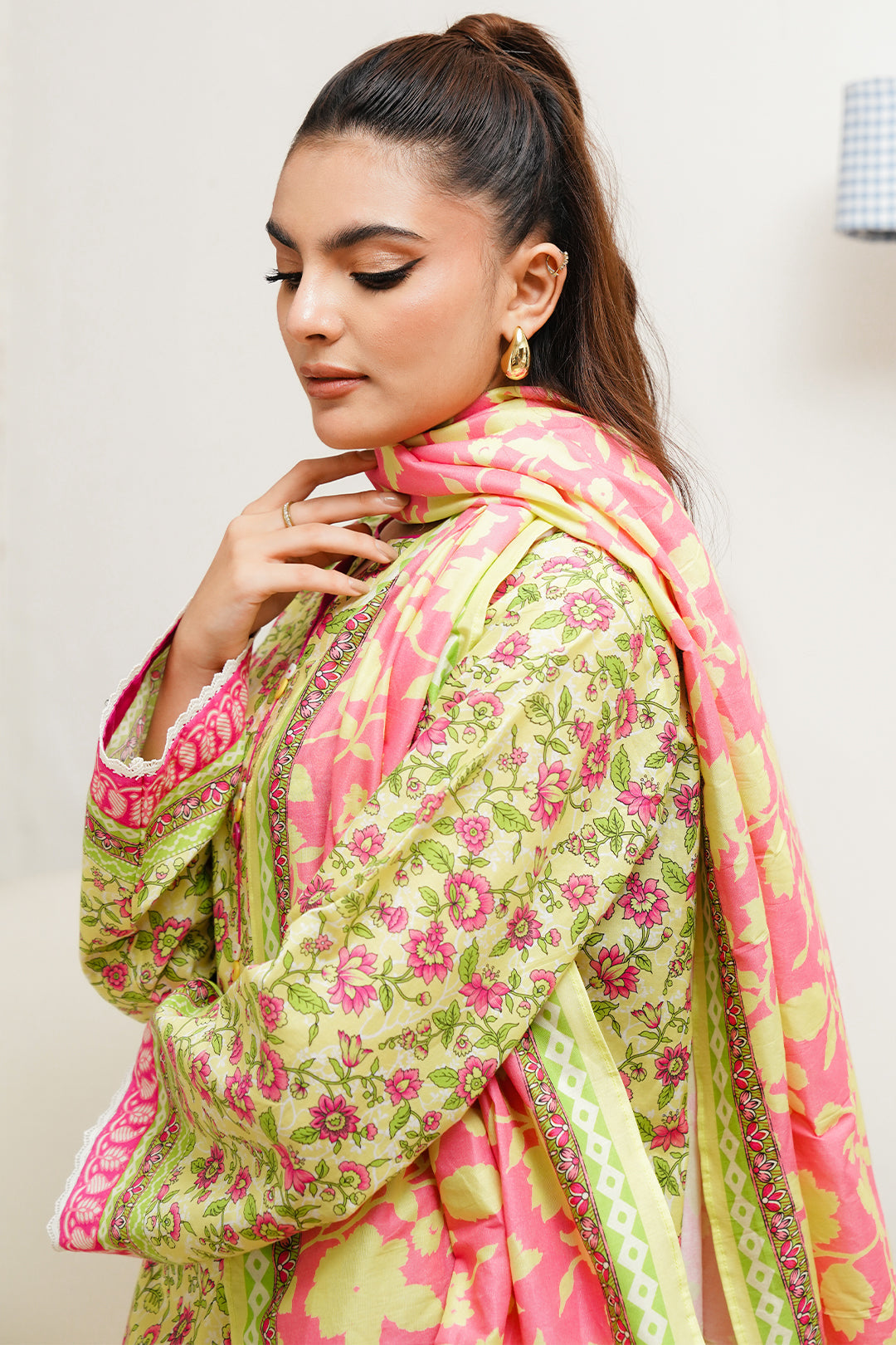 Zellbury | Unstitched 2 Piece Cambric | Shirt Dupatta - 0095 -  Zellbury Women Essential Unstitched - Original Designer Dress - House of Maryam