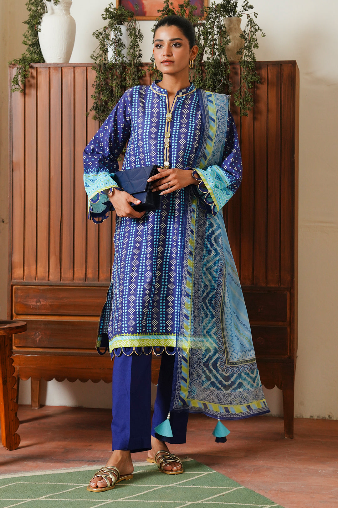 Zellbury | Unstitched 3 Piece Cambric | Shirt Shalwar Dupatta - 0031 -  Zellbury Women Essential Unstitched - Original Designer Dress - House of Maryam