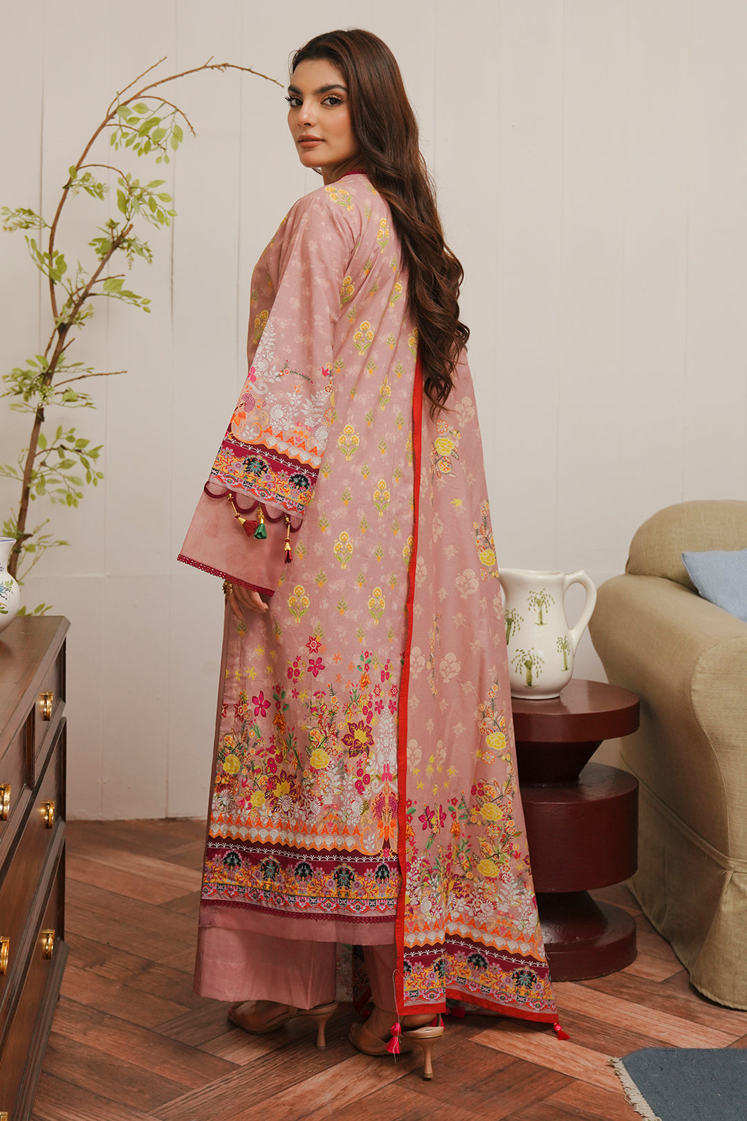 Zellbury | Unstitched 3 Piece Cambric | Shirt Shalwar Dupatta - 0041 -  Zellbury Women Essential Unstitched - Original Designer Dress - House of Maryam