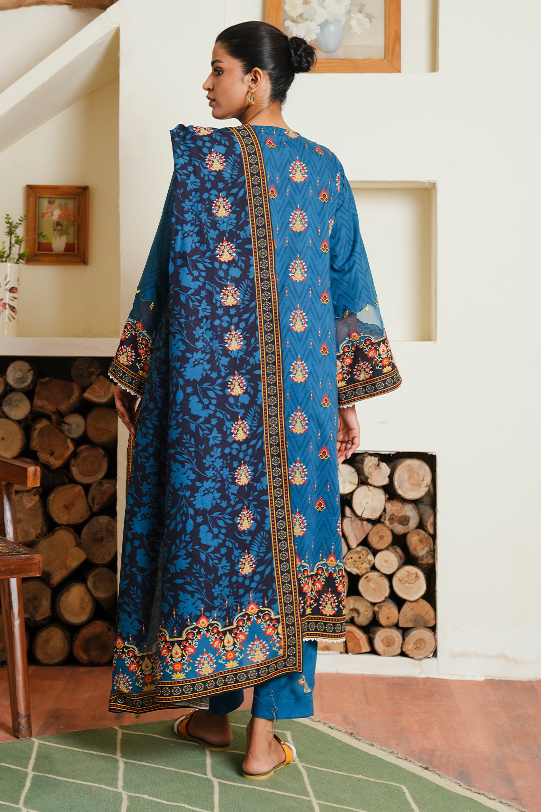 Zellbury | Unstitched 3 Piece Cambric | Shirt Shalwar Dupatta - 0042 -  Zellbury Women Essential Unstitched - Original Designer Dress - House of Maryam