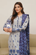 Zellbury | Unstitched 3 Piece Cambric | Shirt Shalwar Dupatta - 0056 -  Zellbury Women Essential Unstitched - Original Designer Dress - House of Maryam