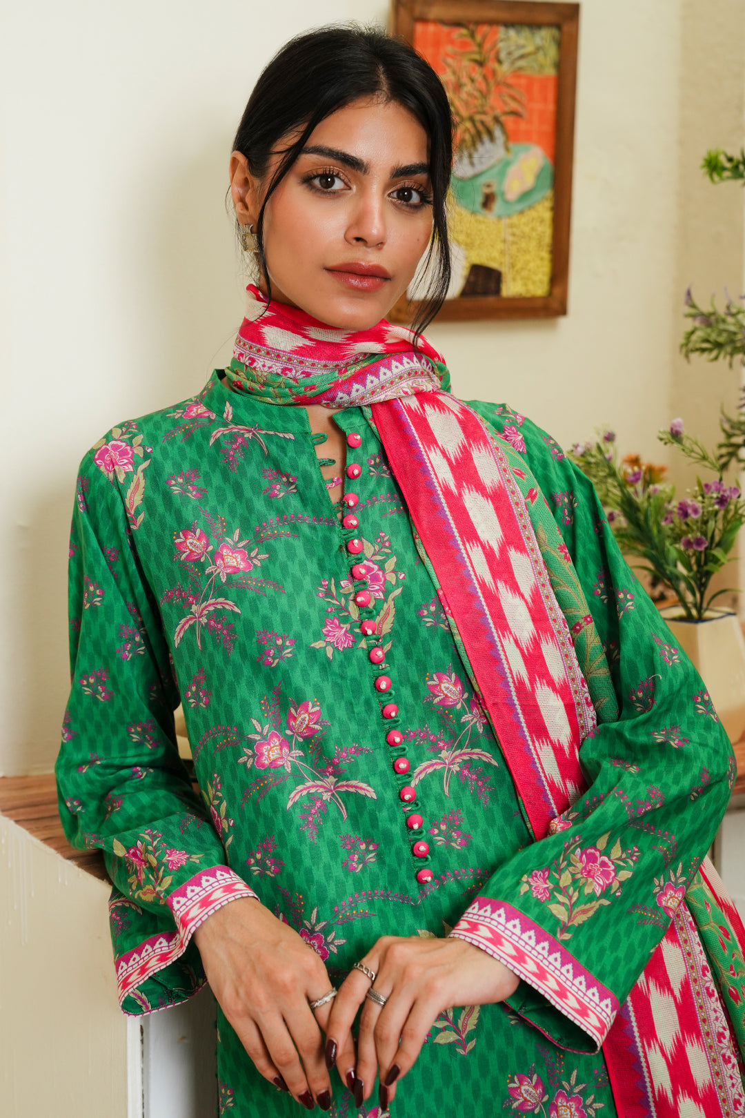 Zellbury | Unstitched 3 Piece Cambric | Shirt Shalwar Dupatta - 0118 -  Zellbury Women Essential Unstitched - Original Designer Dress - House of Maryam