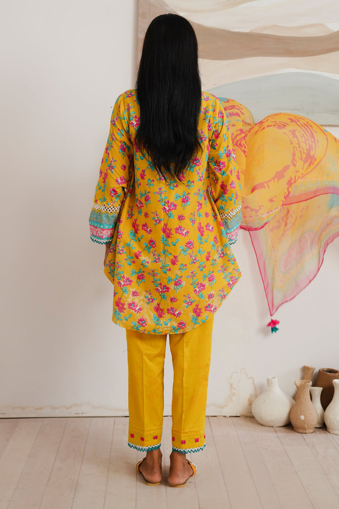 Zellbury | Unstitched 3 Piece Cambric | Shirt Shalwar Dupatta - 0120 -  Zellbury Women Essential Unstitched - Original Designer Dress - House of Maryam