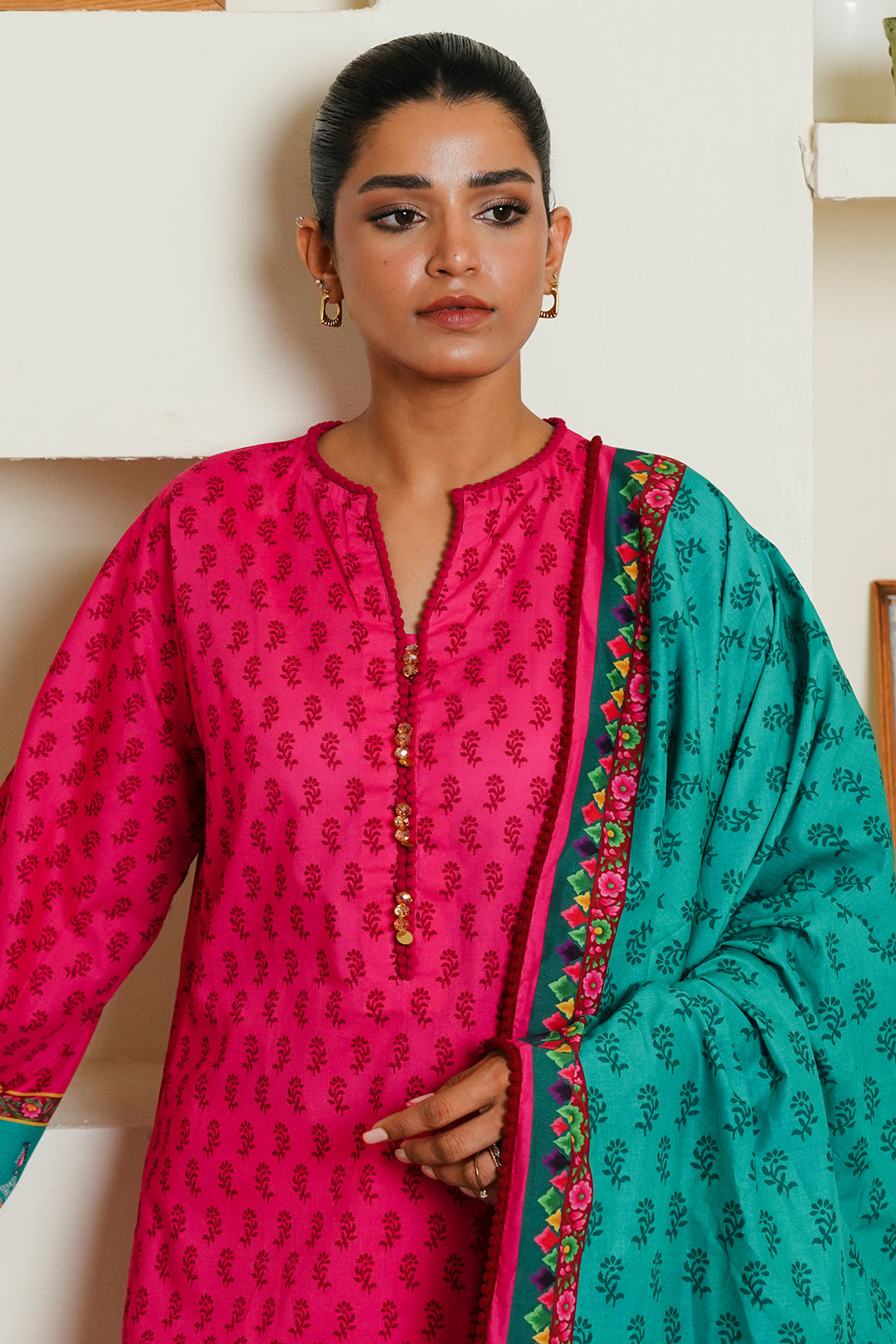 Zellbury | Unstitched 3 Piece Cambric | Shirt Shalwar Dupatta - 0123 -  Zellbury Women Essential Unstitched - Original Designer Dress - House of Maryam