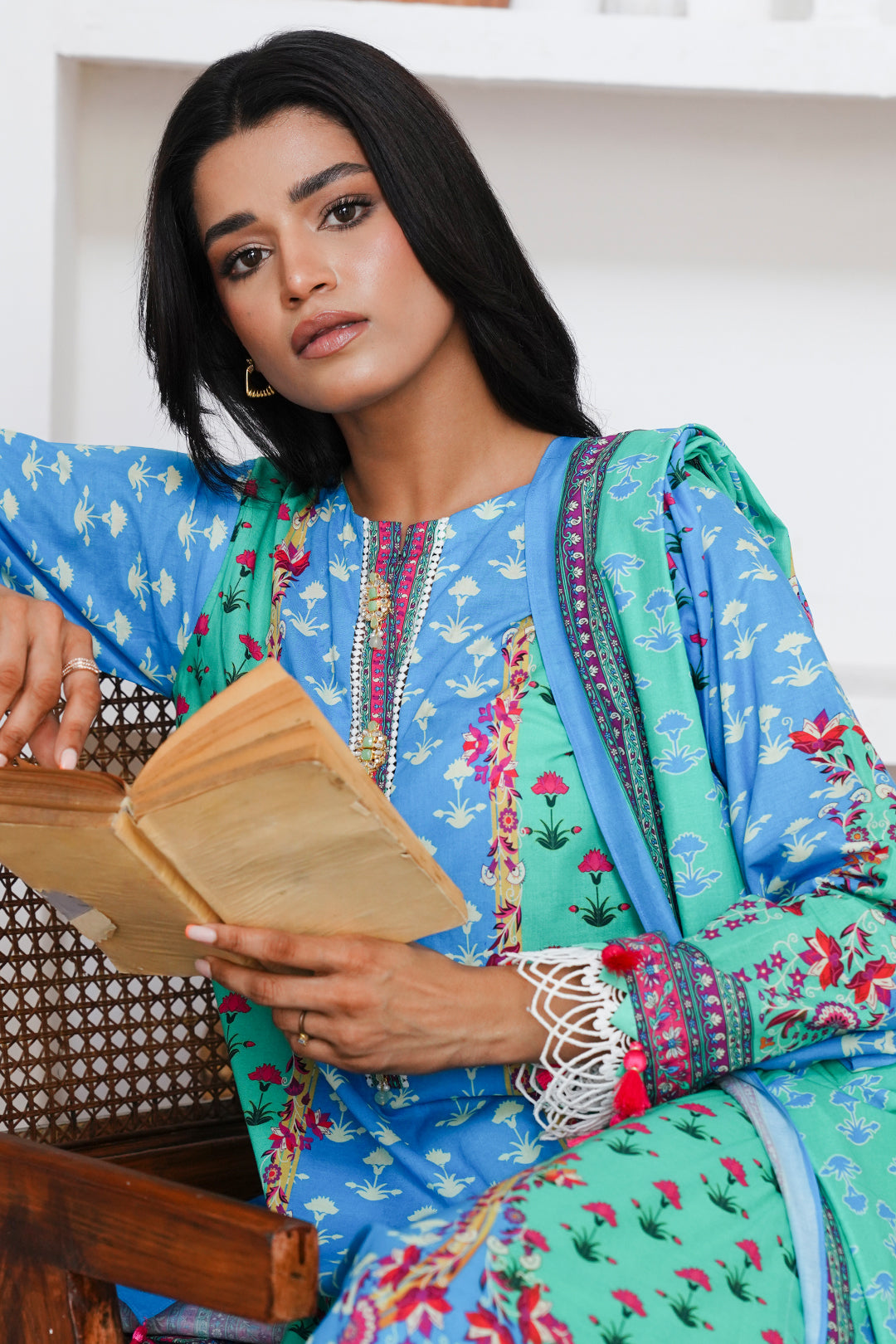 Zellbury | Unstitched 3 Piece Cambric | Shirt Shalwar Dupatta - 0126 -  Zellbury Women Essential Unstitched - Original Designer Dress - House of Maryam