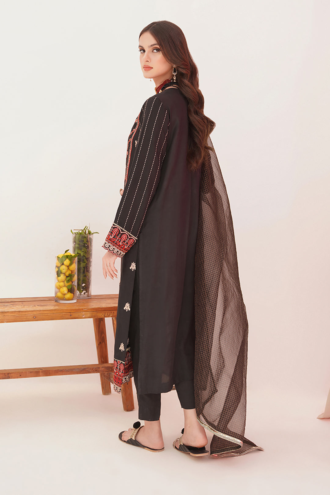 Zellbury | Unstitched 3 Piece Raw Silk | Embroidered Shirt Shalwar Dupatta - 0357 -  Zellbury Women Luxury Unstitch - Original Designer Dress - House of Maryam