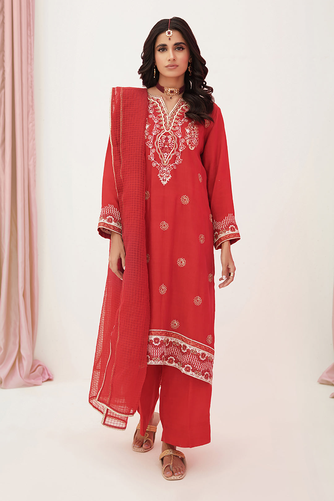 Zellbury | Unstitched 3 Piece Raw Silk | Embroidered Shirt Shalwar Dupatta - 0358 -  Zellbury Women Luxury Unstitch - Original Designer Dress - House of Maryam