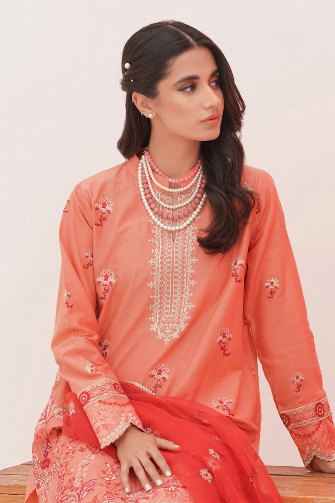 Zellbury | Unstitched 3 Piece Lawn | Embroidered Shirt Shalwar Dupatta - 0365 -  Zellbury Women Luxury Unstitch - Original Designer Dress - House of Maryam