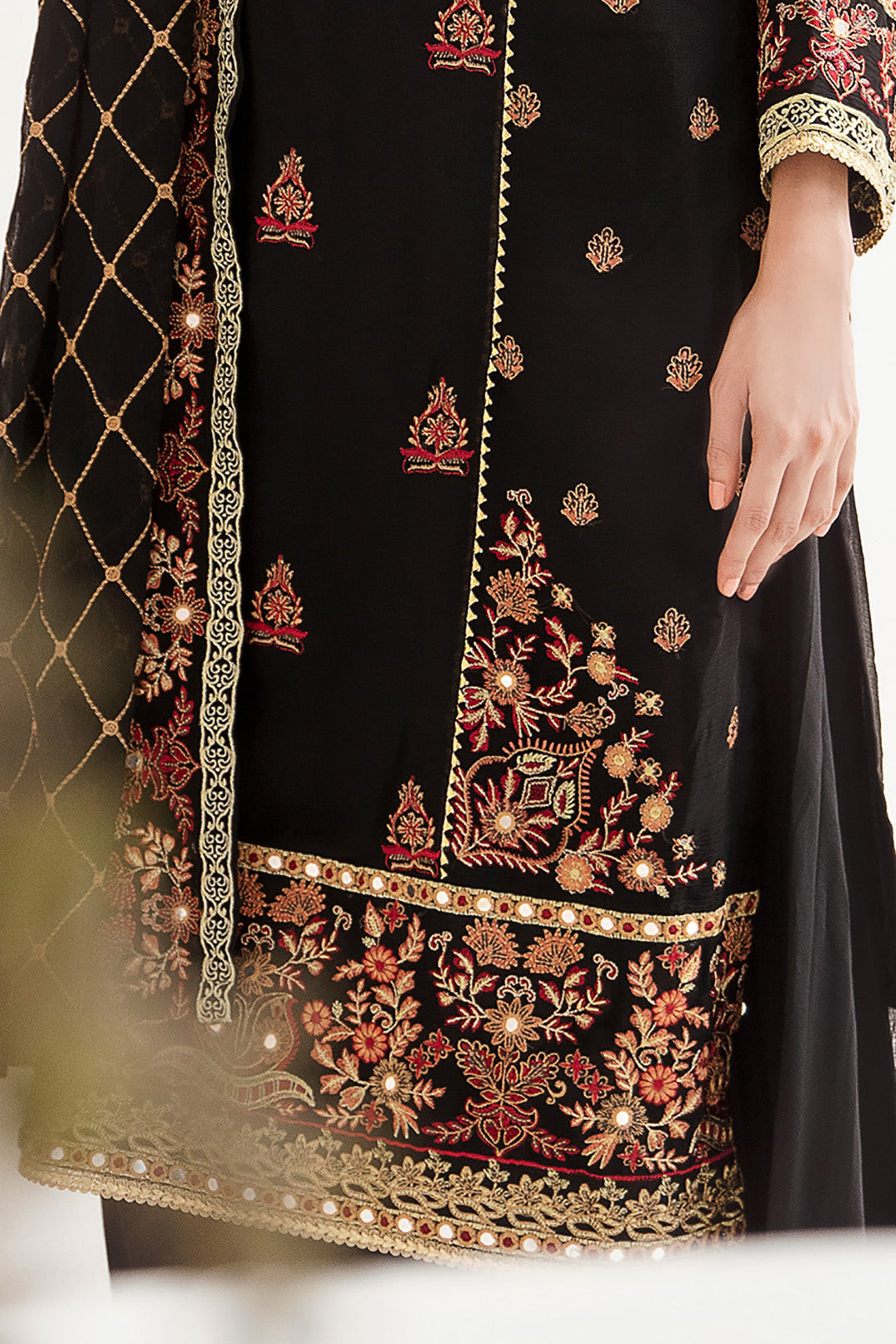 Zellbury | Unstitched 3 Piece Chiffon | Embroidered Shirt Shalwar Dupatta - 0293 -  Zellbury Women Luxury Unstitch - Original Designer Dress - House of Maryam