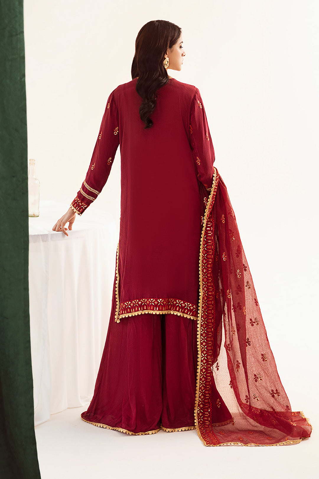 Zellbury | Unstitched 3 Piece Raw Silk | Embroidered Shirt Shalwar Dupatta - 0297 -  Zellbury Women Luxury Unstitch - Original Designer Dress - House of Maryam