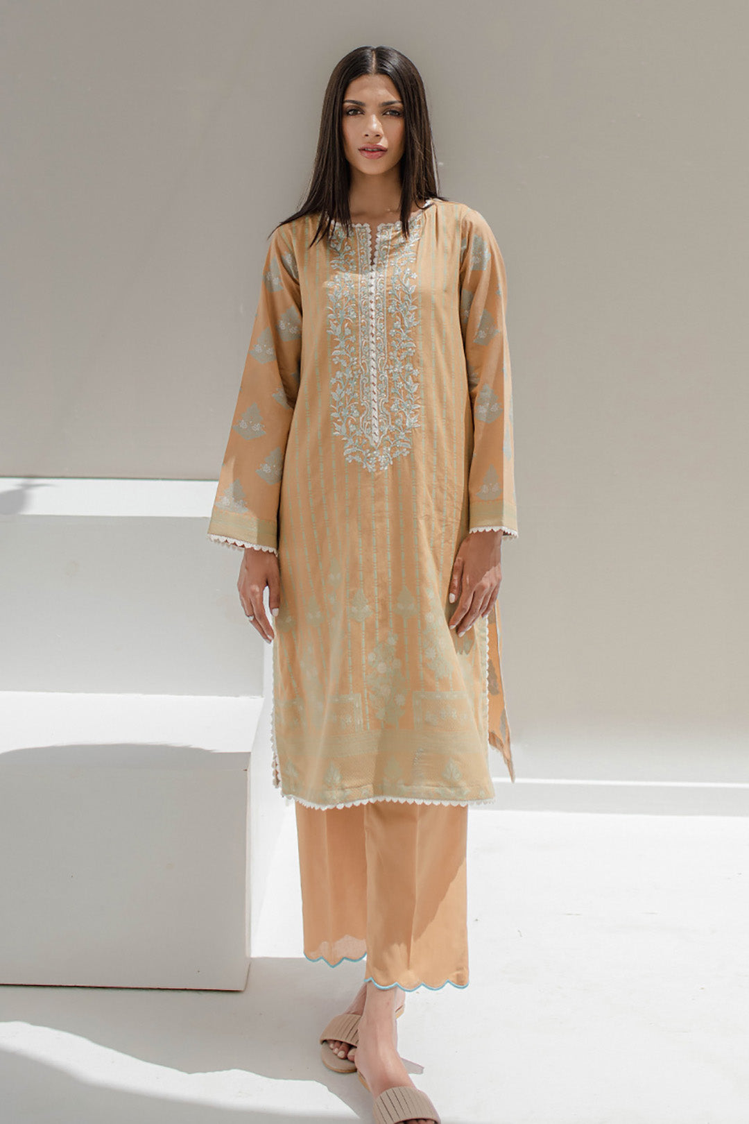 Zellbury | Unstitched 3 Piece Jacquard | Embroidered Shirt Shalwar - 0617 -  Zellbury Women Signature Unstitched - Original Designer Dress - House of Maryam