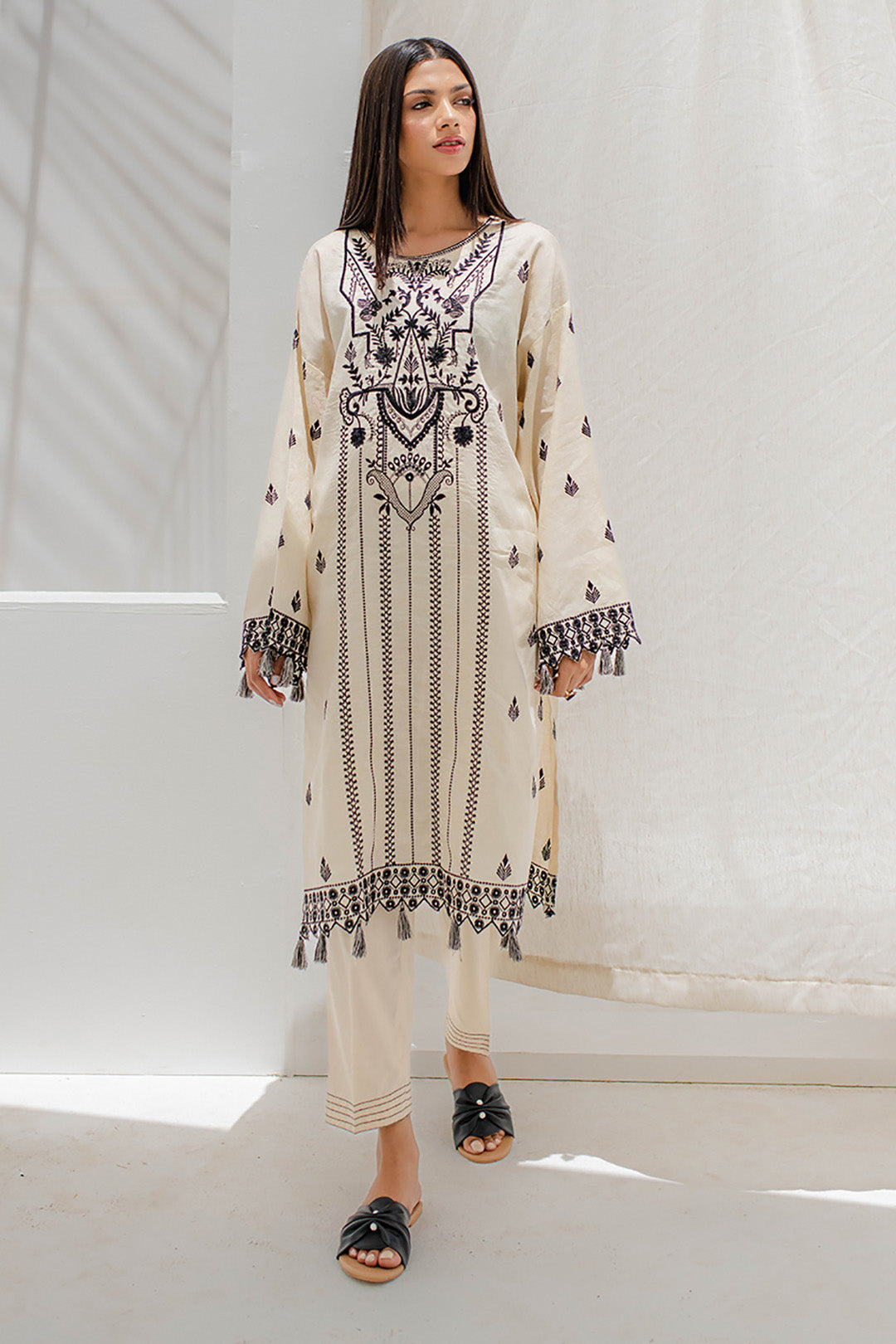 Zellbury | Unstitched 2 Piece Jacquard | Embroidered Shirt Shalwar - 0657 -  Zellbury Women Signature Unstitched - Original Designer Dress - House of Maryam