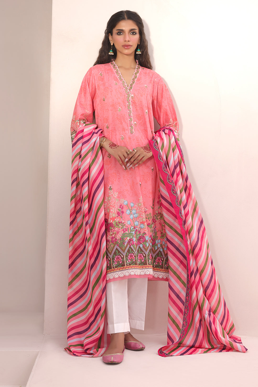 Zellbury | Unstitched 2 Piece Lawn | Embroidered Shirt Dupatta - 1658 -  Zellbury Women Essential Unstitched - Original Designer Dress - House of Maryam