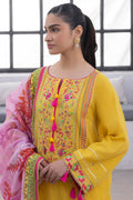 Zellbury | Unstitched 3 Piece Yellow | Embroidered Shirt Shalwar Dupatta - 1126 -  Zellbury Women Signature Unstitched - Original Designer Dress - House of Maryam