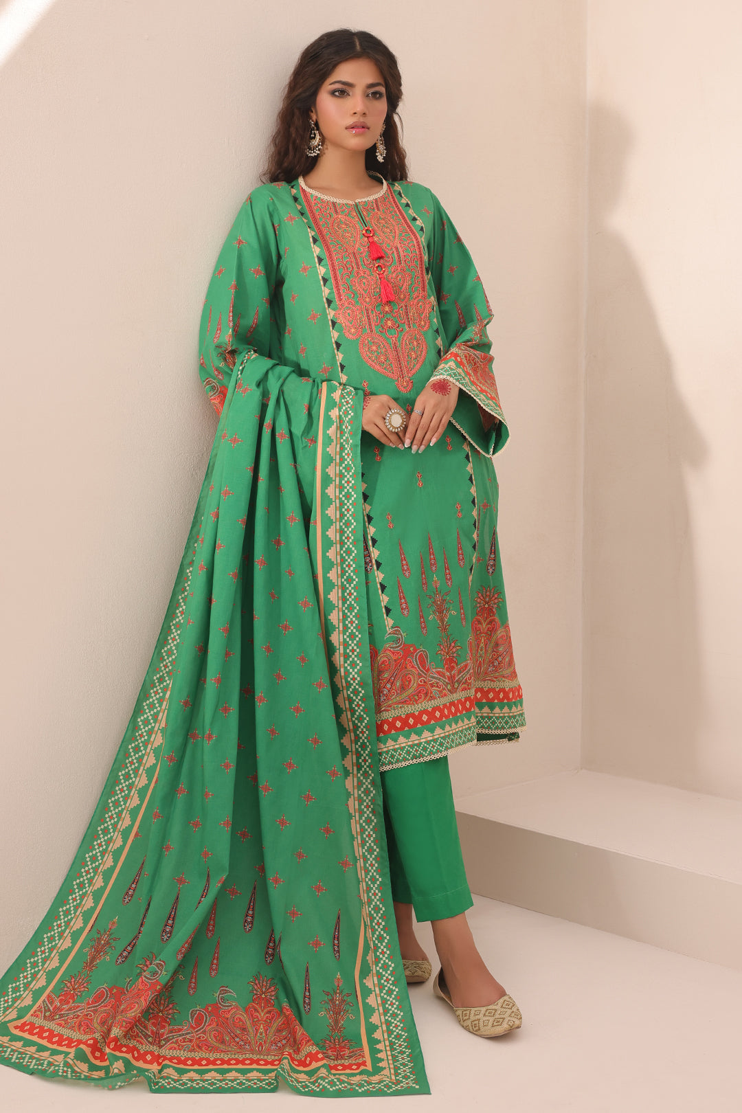 Zellbury | Unstitched 3 Piece Lawn | Embroidered Shirt Shalwar Dupatta - 1247 -  Zellbury Women Essential Unstitched - Original Designer Dress - House of Maryam