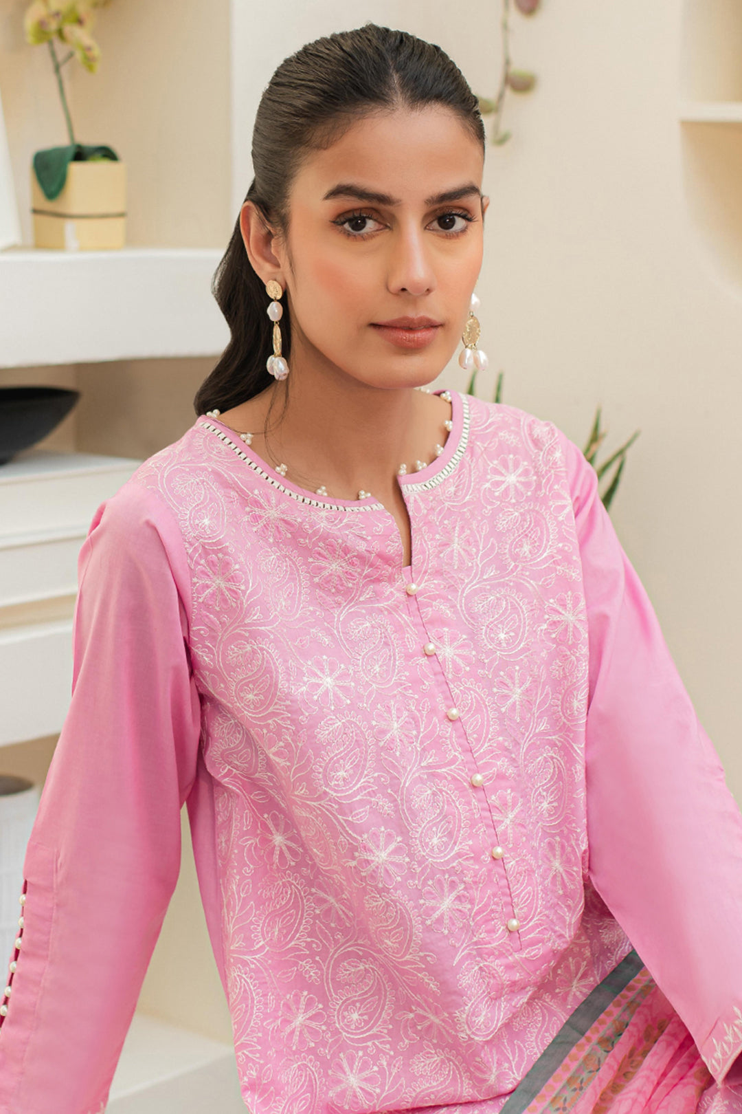 Zellbury | Unstitched 3 Piece Lawn | Embroidered Shirt Shalwar Dupatta - 1260 -  Zellbury Women Essential Unstitched - Original Designer Dress - House of Maryam