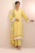 Zellbury | Unstitched 3 Piece Lawn | Embroidered Shirt Shalwar Dupatta - 1261 -  Zellbury Women Essential Unstitched - Original Designer Dress - House of Maryam