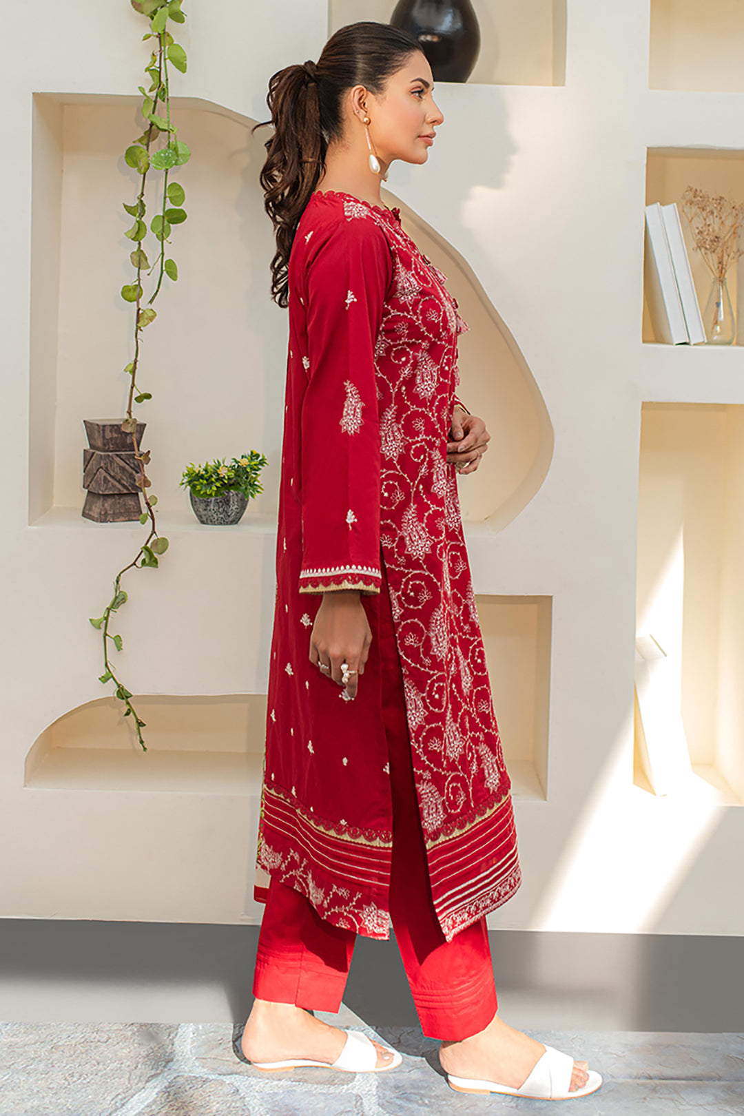 Zellbury | Unstitched 3 Piece Lawn | Embroidered Shirt Shalwar Dupatta - 1262 -  Zellbury Women Essential Unstitched - Original Designer Dress - House of Maryam