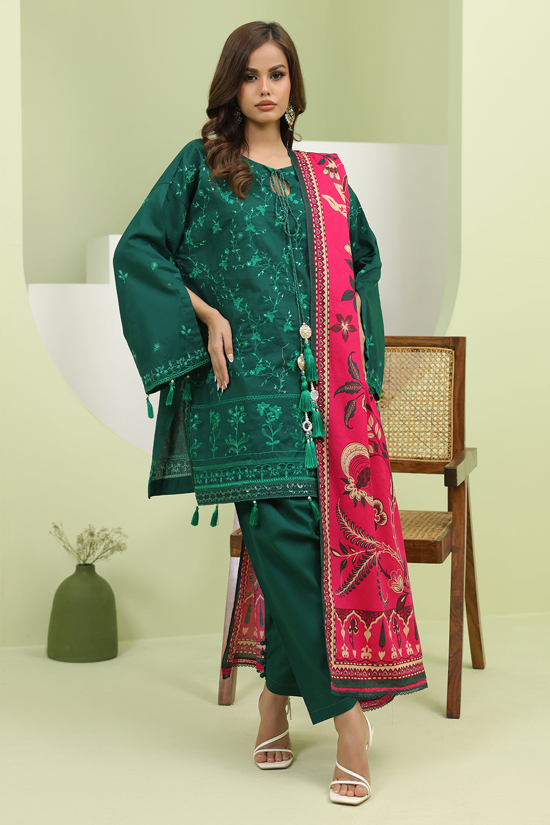 Zellbury | Unstitched 3 Piece Lawn | Embroidered Shirt Shalwar Dupatta - 1264 -  Zellbury Women Signature Unstitched - Original Designer Dress - House of Maryam
