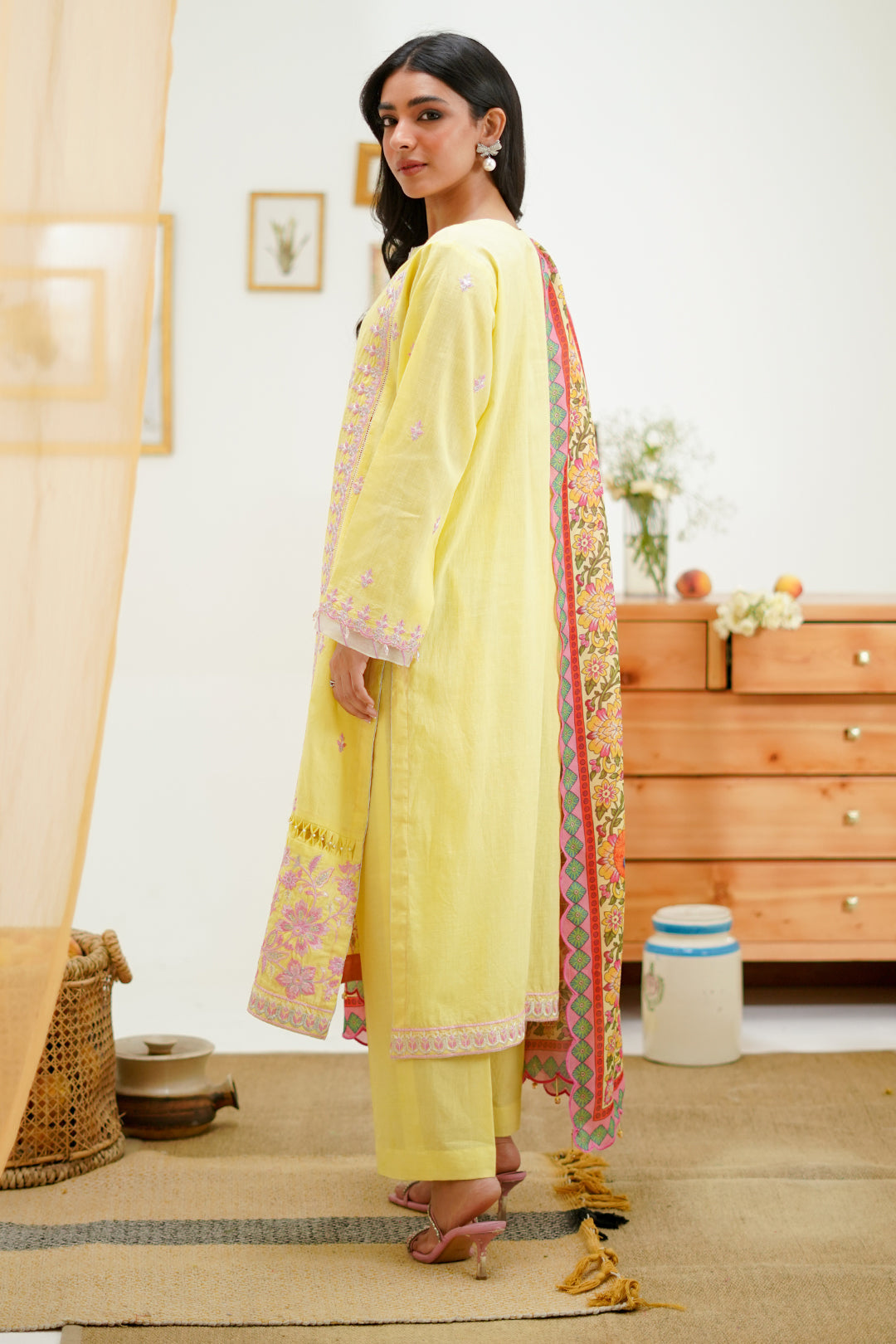 Zellbury | Unstitched 3 Piece Lawn | Embroidered Shirt Shalwar Dupatta - 1266 -  Zellbury Women Signature Unstitched - Original Designer Dress - House of Maryam