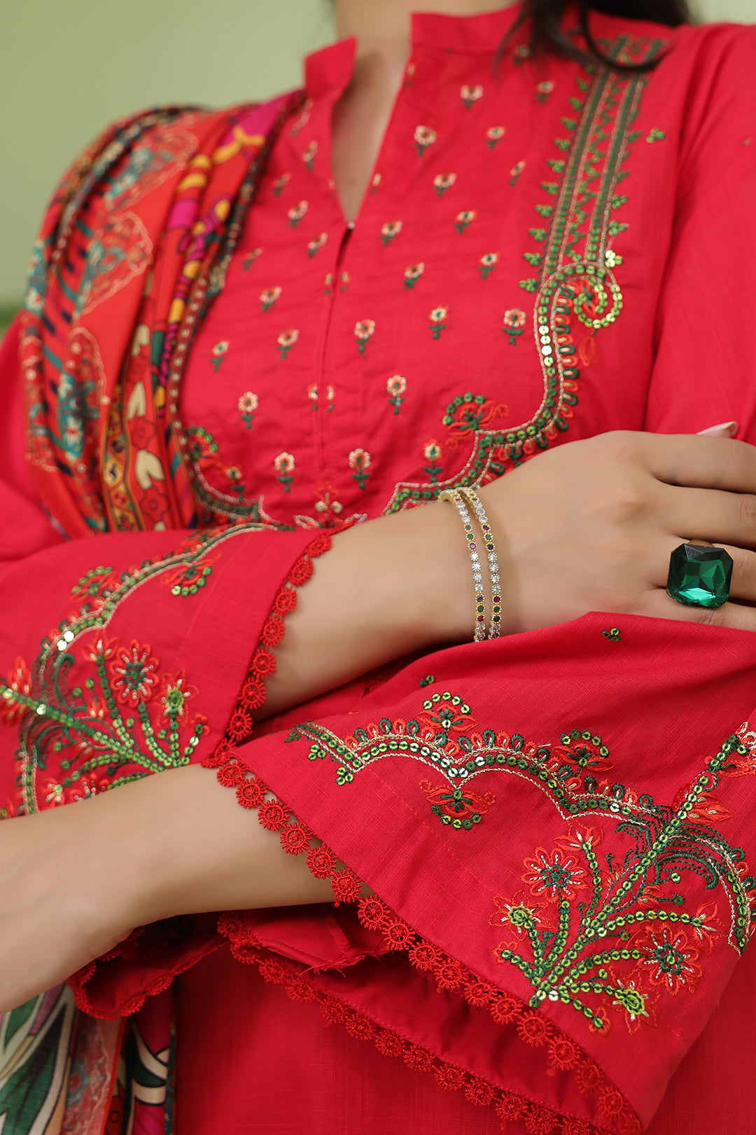 Zellbury | Unstitched 3 Piece Slub | Embroidered Shirt Shalwar Dupatta - 1272 -  Zellbury Women Signature Unstitched - Original Designer Dress - House of Maryam