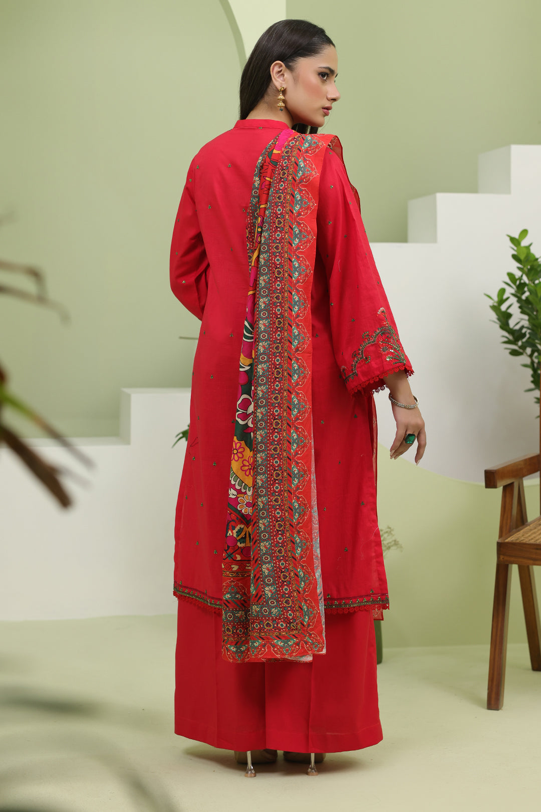 Zellbury | Unstitched 3 Piece Slub | Embroidered Shirt Shalwar Dupatta - 1272 -  Zellbury Women Signature Unstitched - Original Designer Dress - House of Maryam
