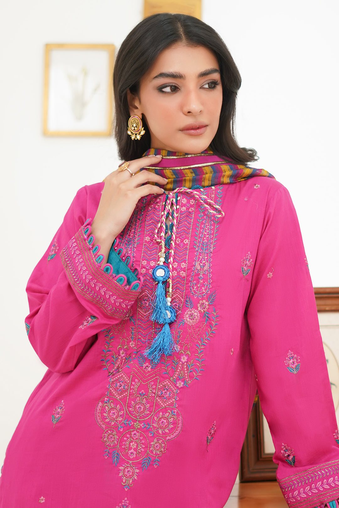 Zellbury | Unstitched 3 Piece Lawn | Embroidered Shirt Shalwar Dupatta - 1276 -  Zellbury Women Signature Unstitched - Original Designer Dress - House of Maryam
