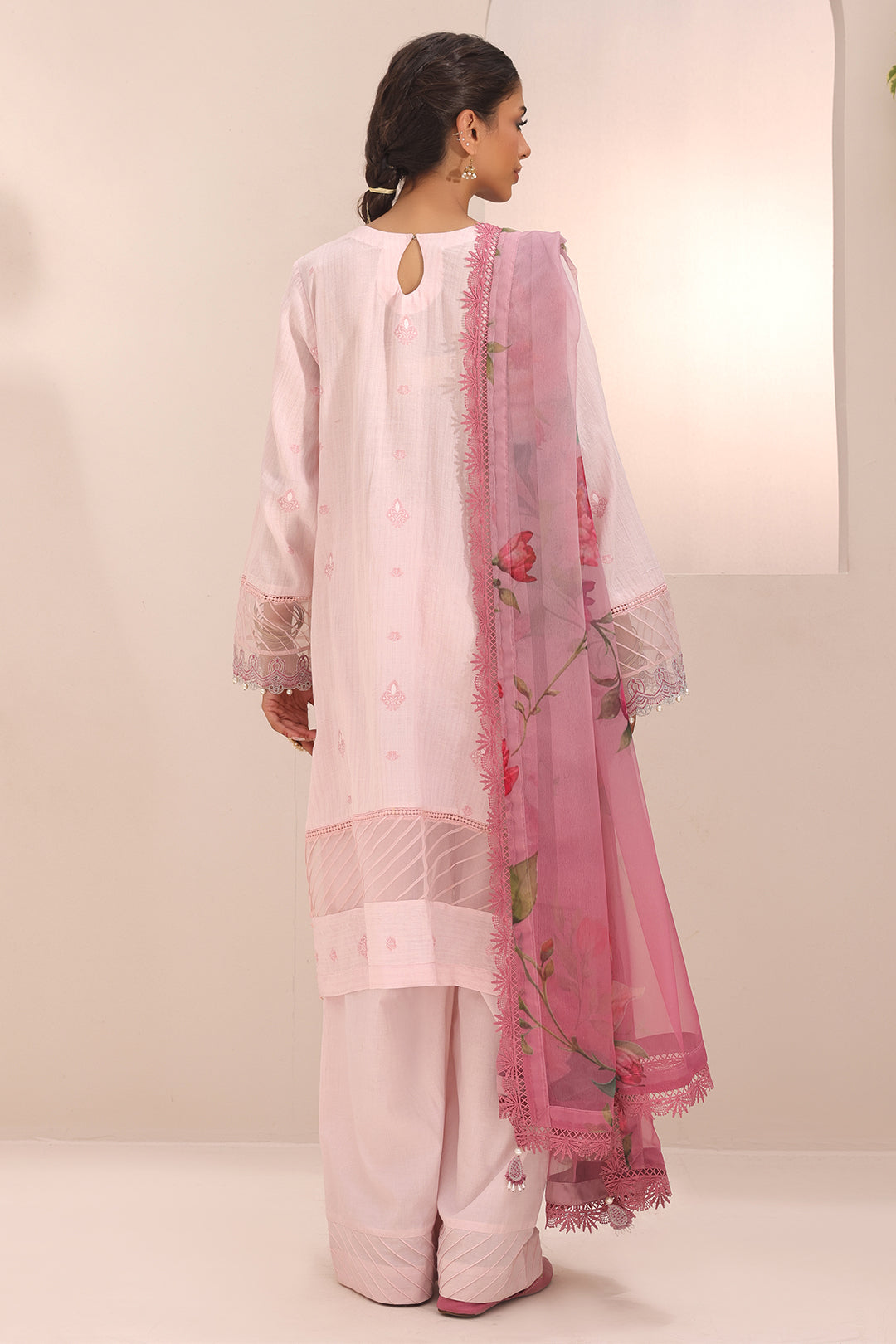 Zellbury | Unstitched 3 Piece Cambric | Embroidered Shirt Shalwar Dupatta - 1543 -  Zellbury Women Signature Unstitched - Original Designer Dress - House of Maryam
