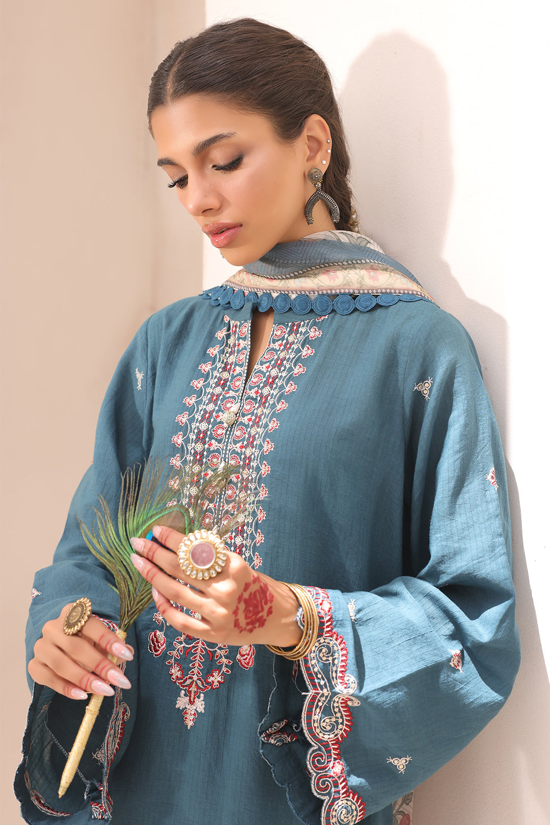Zellbury | Unstitched 3 Piece Lawn | Embroidered Shirt Shalwar Dupatta - 1549 -  Zellbury Women Signature Unstitched - Original Designer Dress - House of Maryam