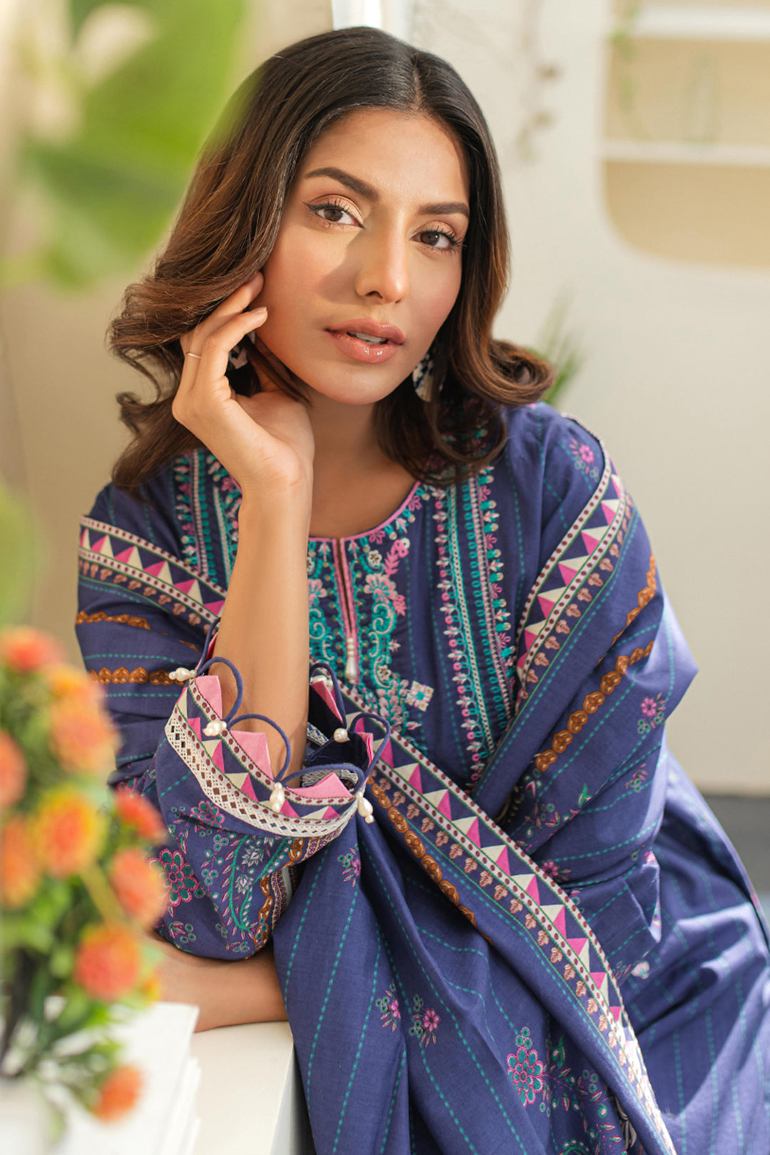 Zellbury | Unstitched 3 Piece Lawn | Embroidered Shirt Shalwar Dupatta - 1680 -  Zellbury Women Essential Unstitched - Original Designer Dress - House of Maryam