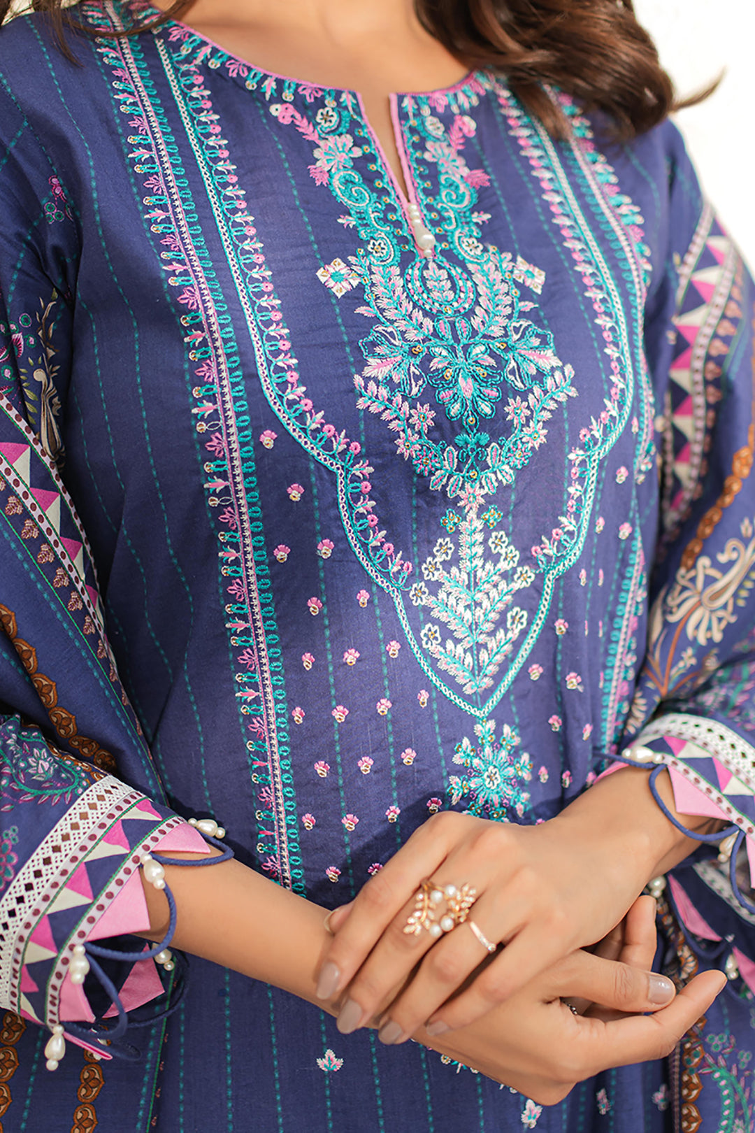 Zellbury | Unstitched 3 Piece Lawn | Embroidered Shirt Shalwar Dupatta - 1680 -  Zellbury Women Essential Unstitched - Original Designer Dress - House of Maryam