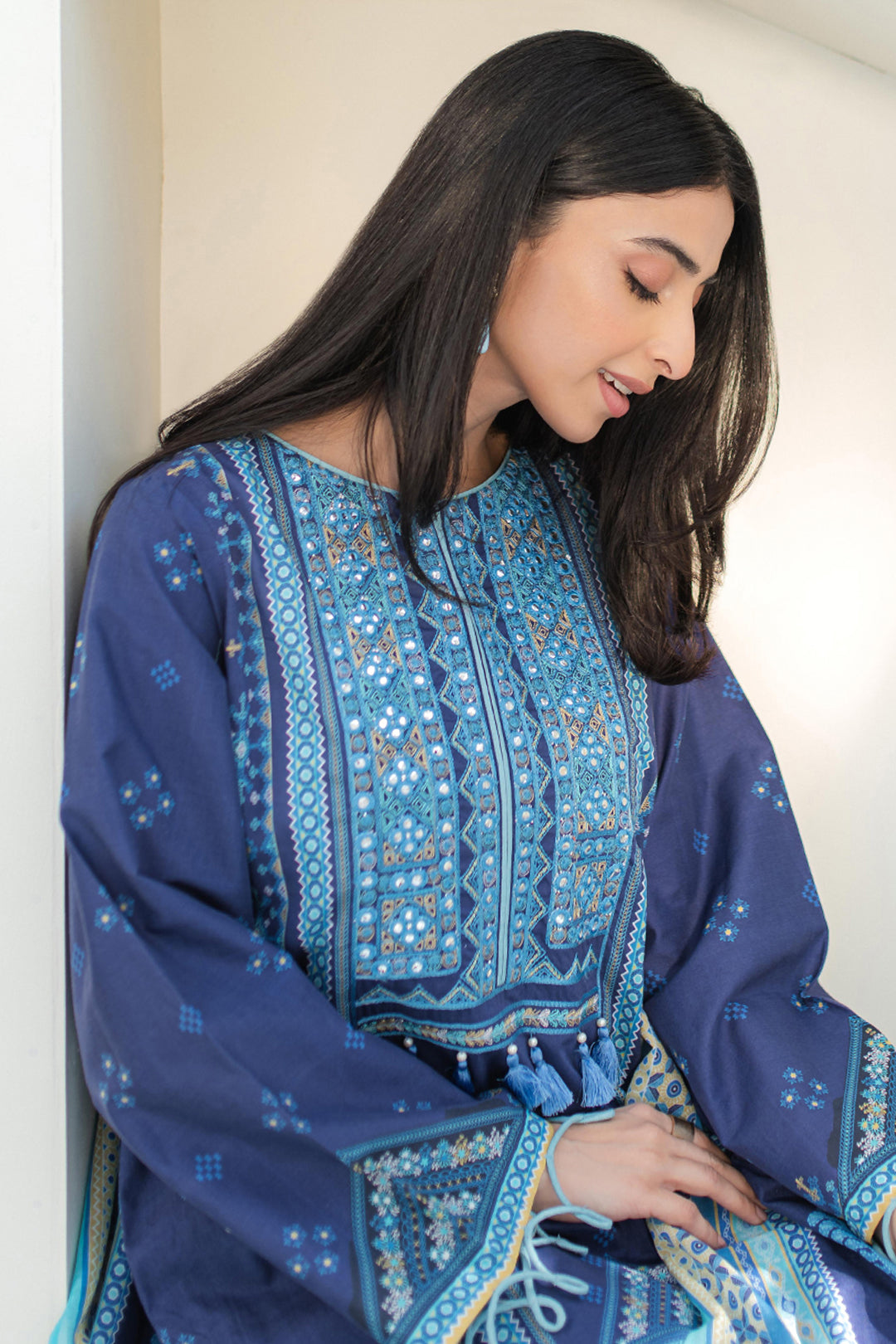 Zellbury | Unstitched 3 Piece Lawn | Embroidered Shirt Shalwar Dupatta - 1681 -  Zellbury Women Essential Unstitched - Original Designer Dress - House of Maryam