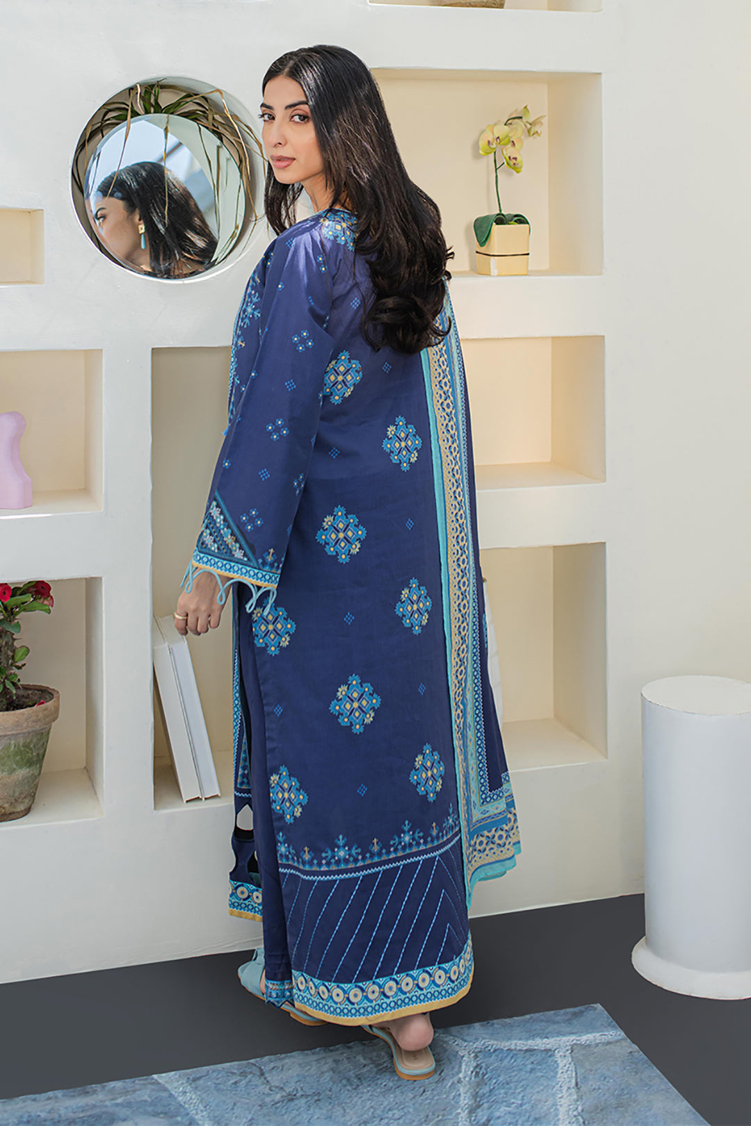 Zellbury | Unstitched 3 Piece Lawn | Embroidered Shirt Shalwar Dupatta - 1681 -  Zellbury Women Essential Unstitched - Original Designer Dress - House of Maryam
